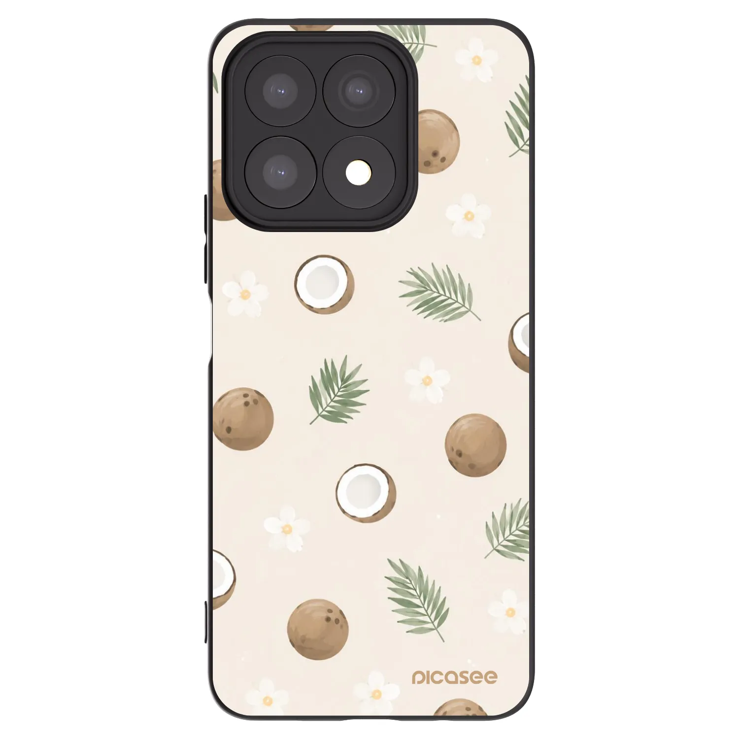 Picasee Honor X8a Hülle - Schwarzes Silikon - Coconut Breeze