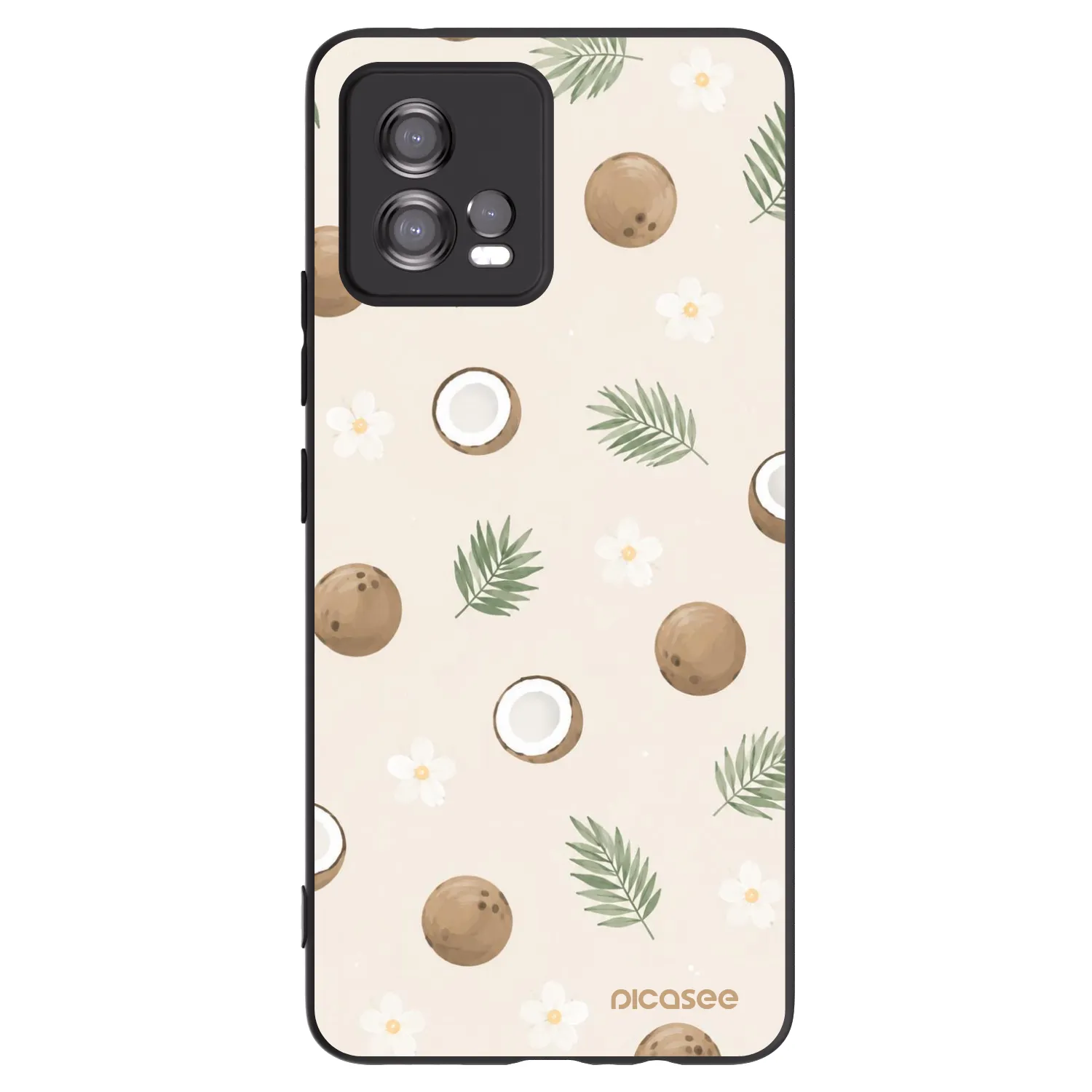 Picasee Motorola Moto G72 Hülle - Schwarzes Silikon - Coconut Breeze
