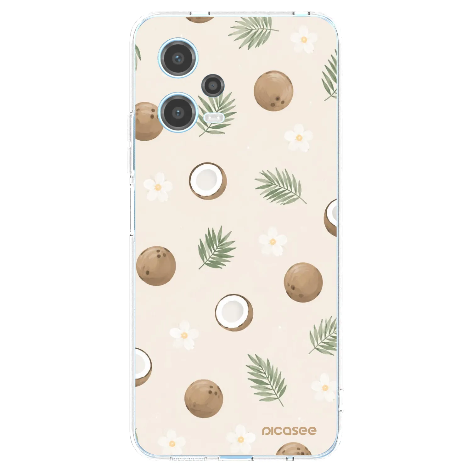 Picasee Xiaomi Redmi Note 12 5G Hülle - Transparentes Silikon - Coconut Breeze