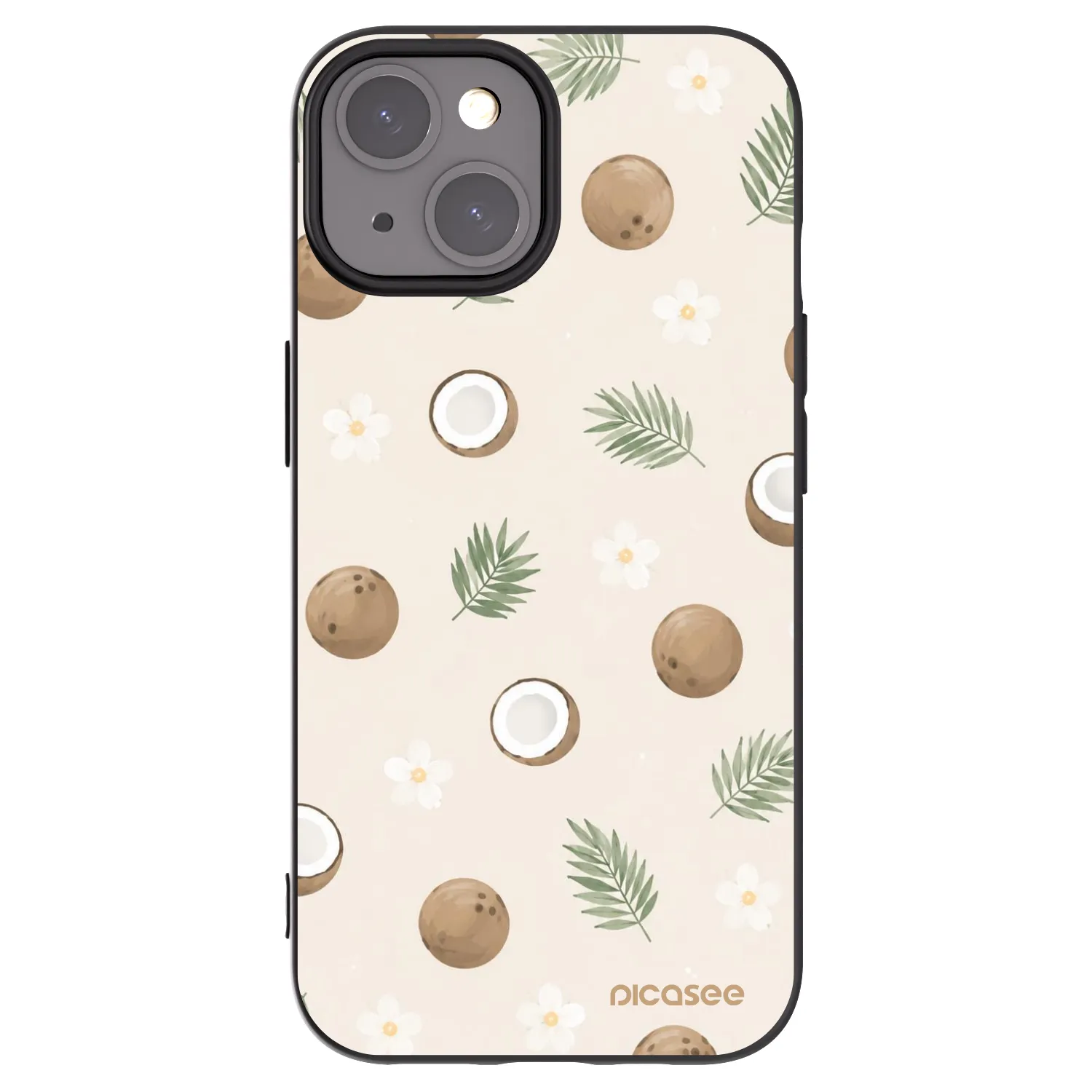 Picasee Apple iPhone 15 Hülle - Schwarzes Silikon - Coconut Breeze