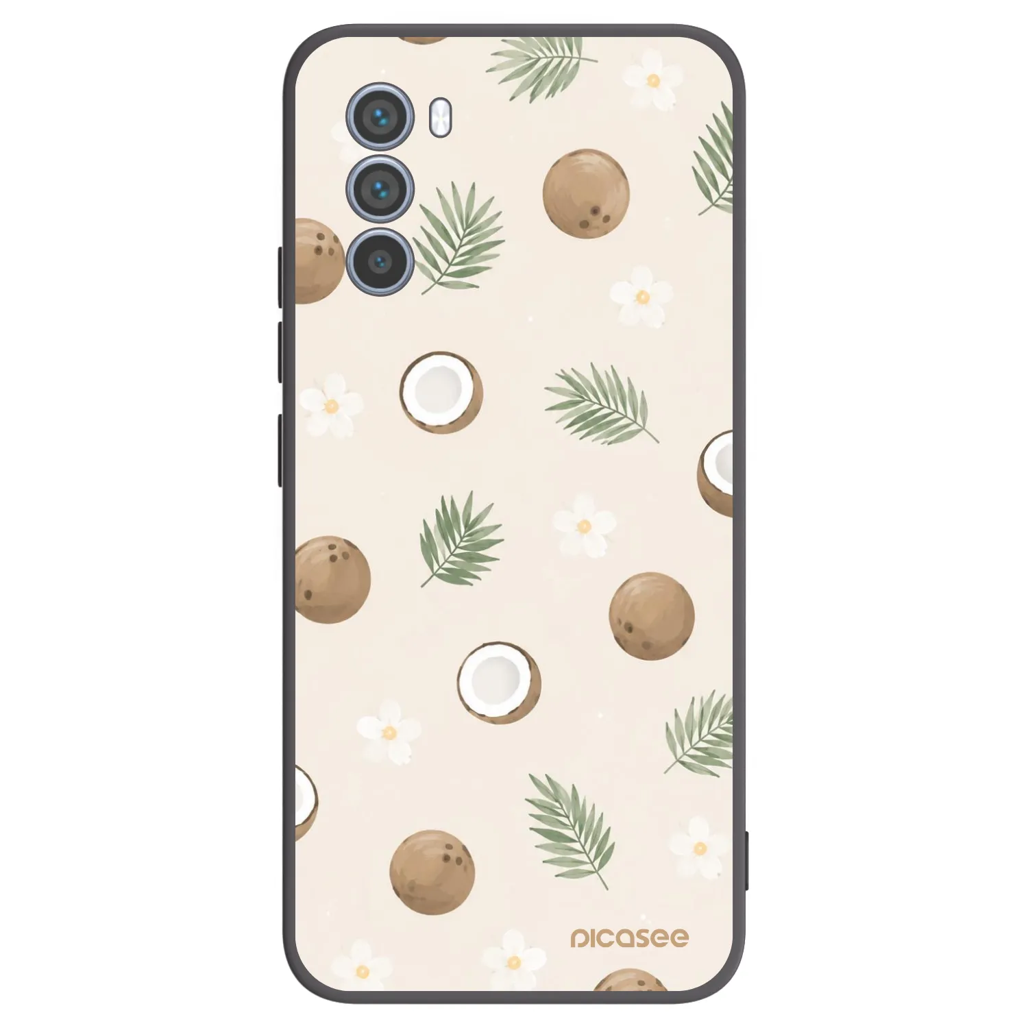 Picasee Motorola Moto G62 Hülle - Schwarzes Silikon - Coconut Breeze