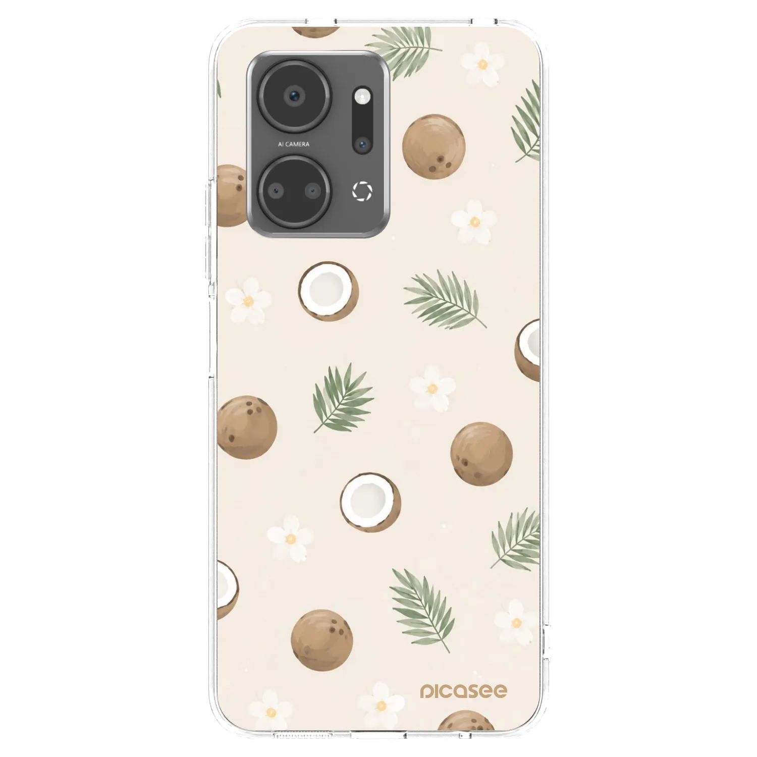 Picasee Honor X7a Hülle - Transparentes Silikon - Coconut Breeze