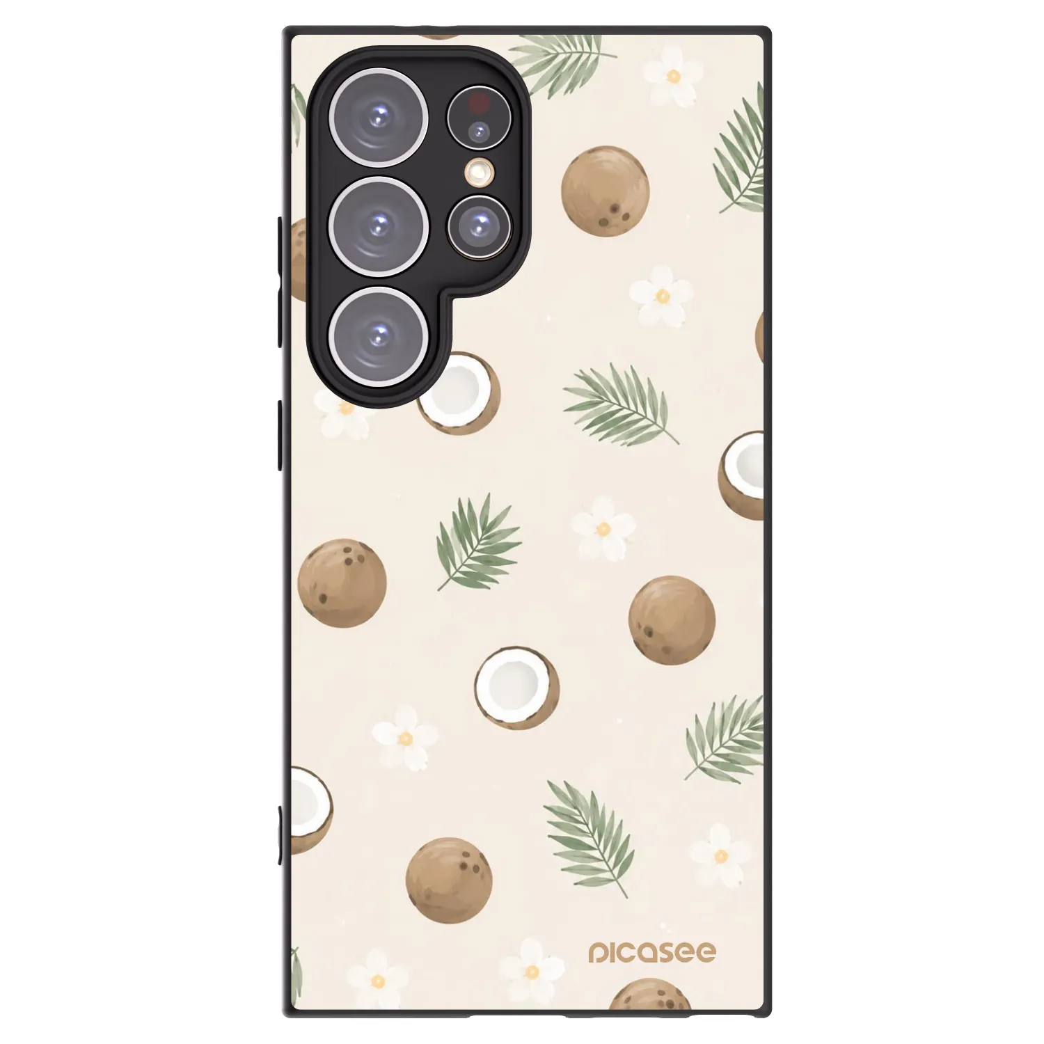 Picasee Samsung Galaxy S24 Ultra S928B 5G Hülle - Schwarzes Silikon - Coconut Breeze