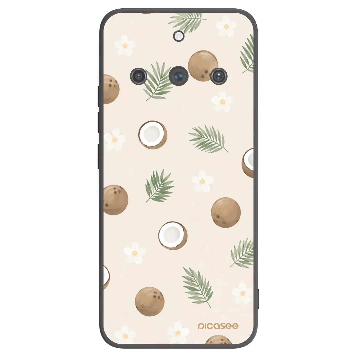 Picasee Realme 11 Pro+ Hülle - Schwarzes Silikon - Coconut Breeze