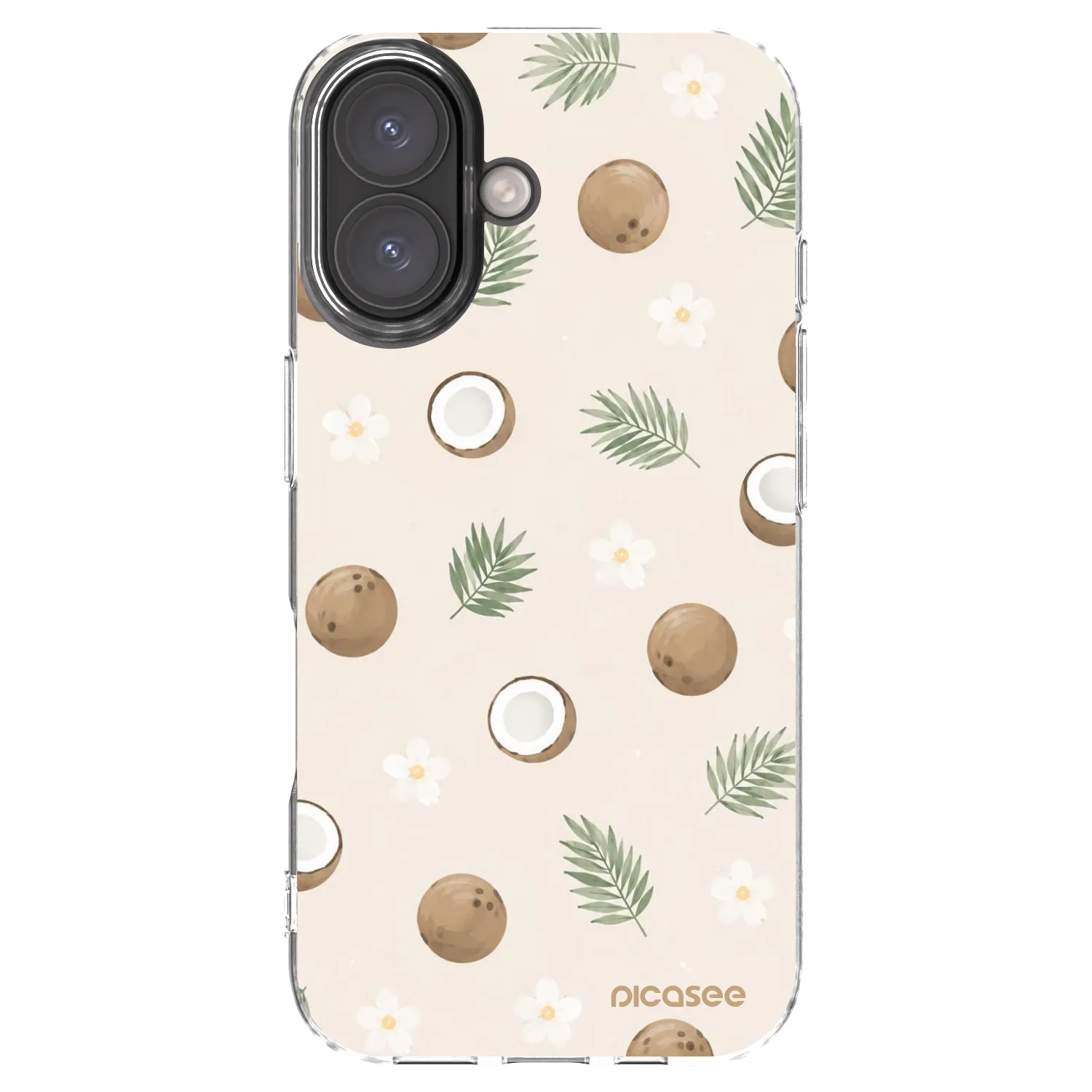 Picasee Apple iPhone 16 Hülle - Transparentes Silikon - Coconut Breeze