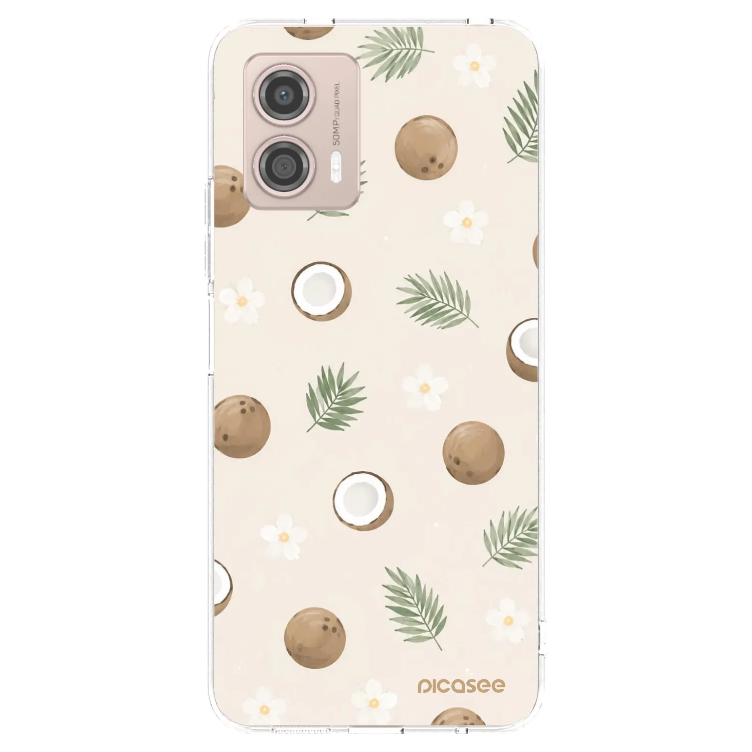 Picasee Motorola Moto G53 5G Hülle - Transparentes Silikon - Coconut Breeze