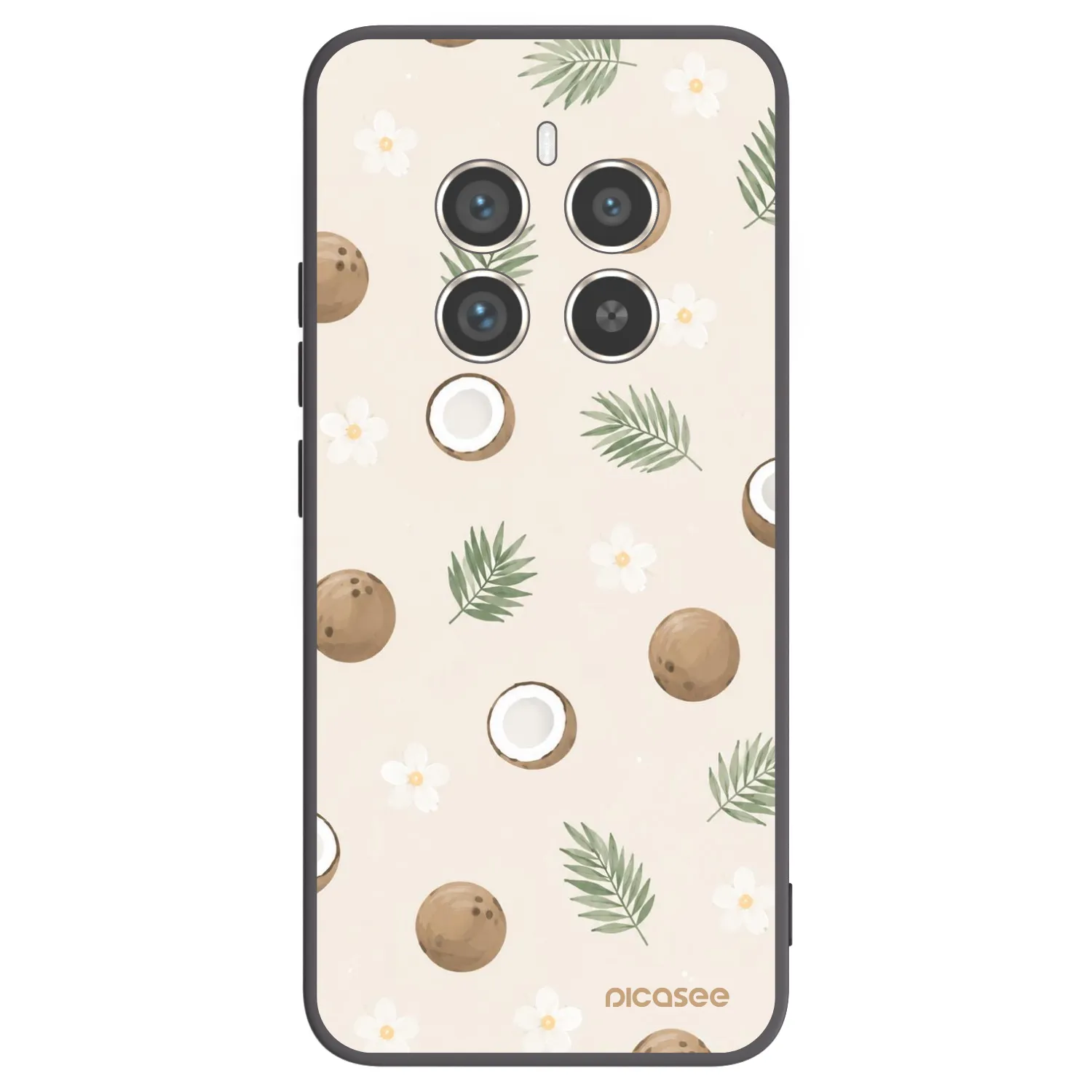 Picasee Realme 12 Pro 5G Hülle - Schwarzes Silikon - Coconut Breeze