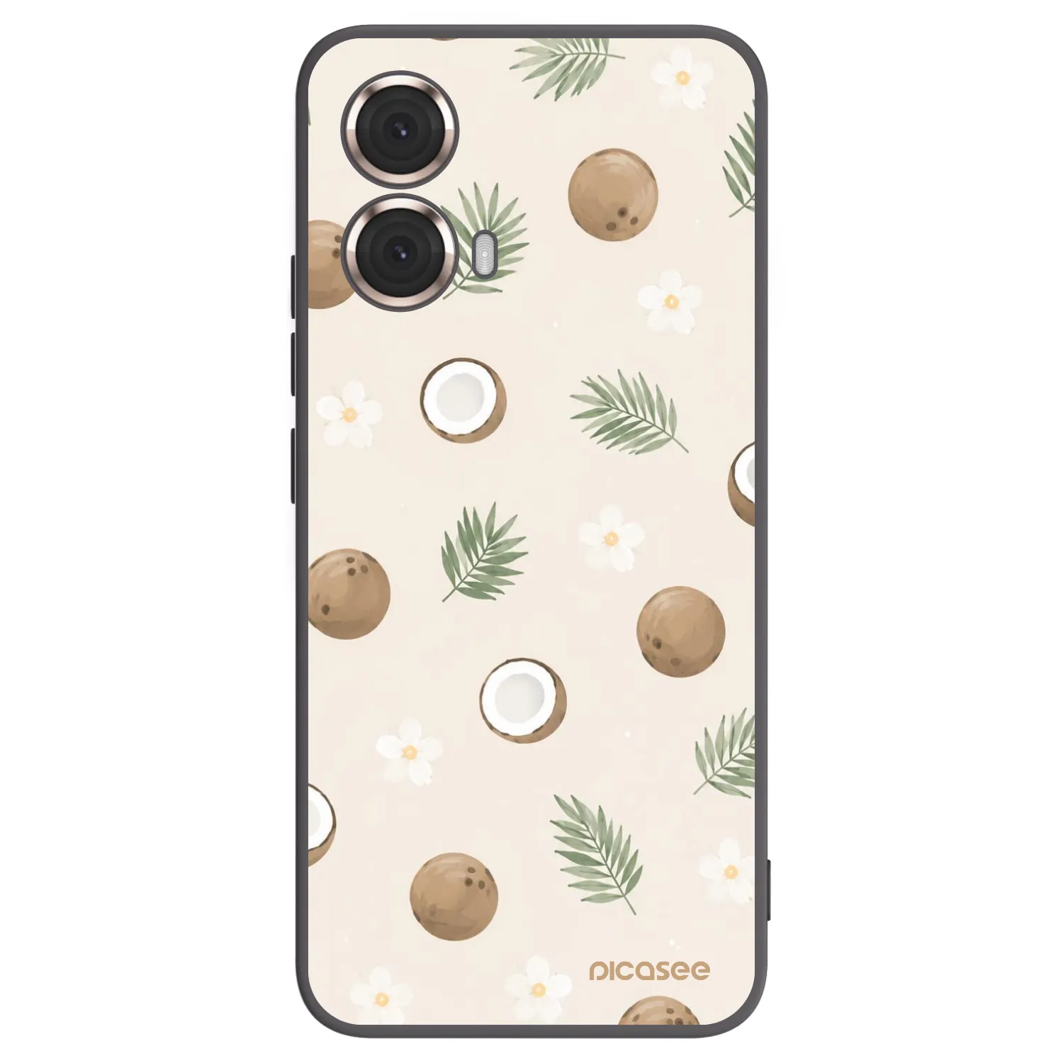 Picasee Motorola Moto G85 Hülle - Schwarzes Silikon - Coconut Breeze