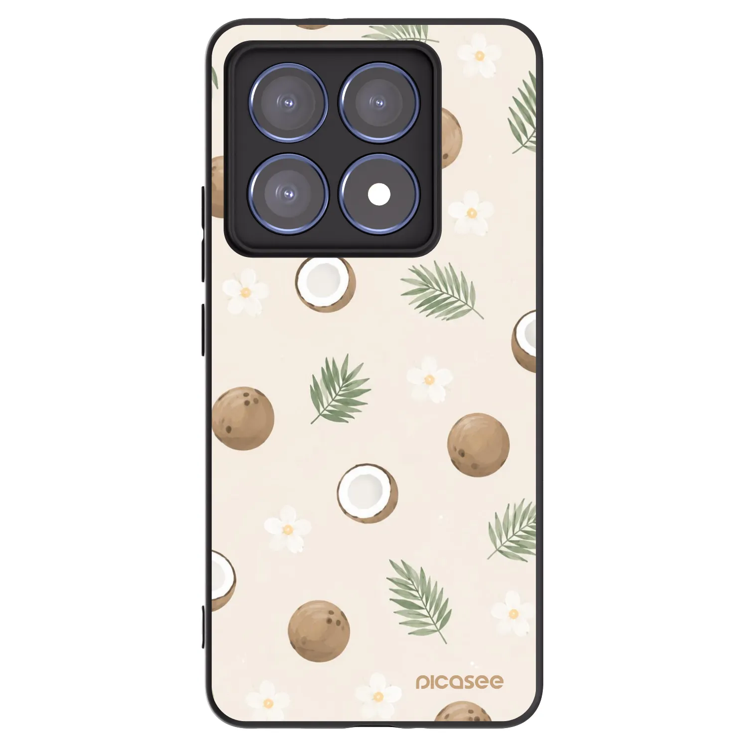 Picasee Xiaomi 14T Pro Hülle - Schwarzes Silikon - Coconut Breeze