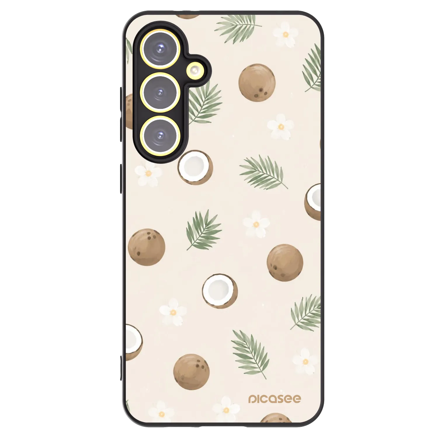 Picasee Samsung Galaxy S24 FE S721B Hülle - Schwarzes Silikon - Coconut Breeze