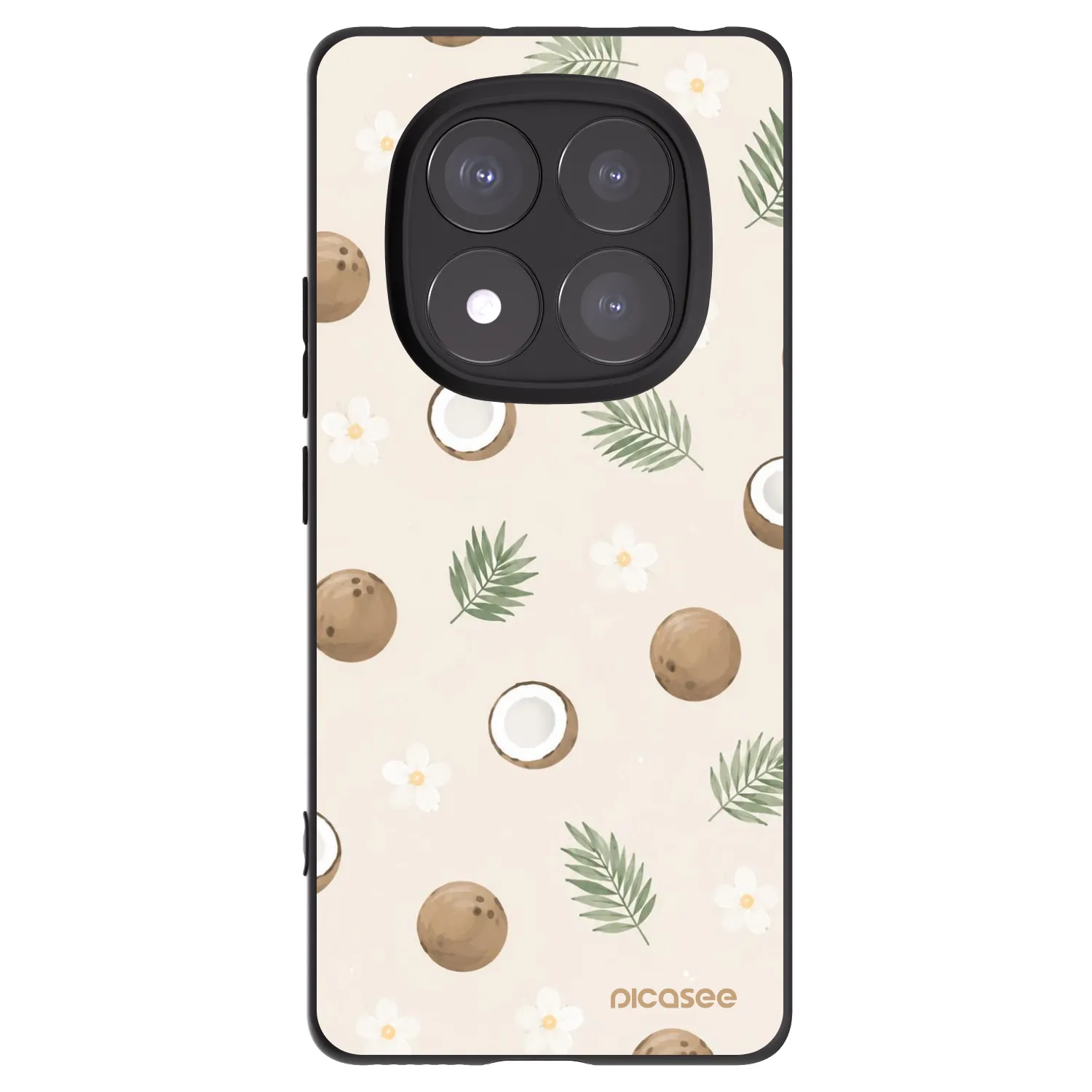 Picasee Xiaomi Redmi Note 14 Pro+ 5G Hülle - Schwarzes Silikon - Coconut Breeze