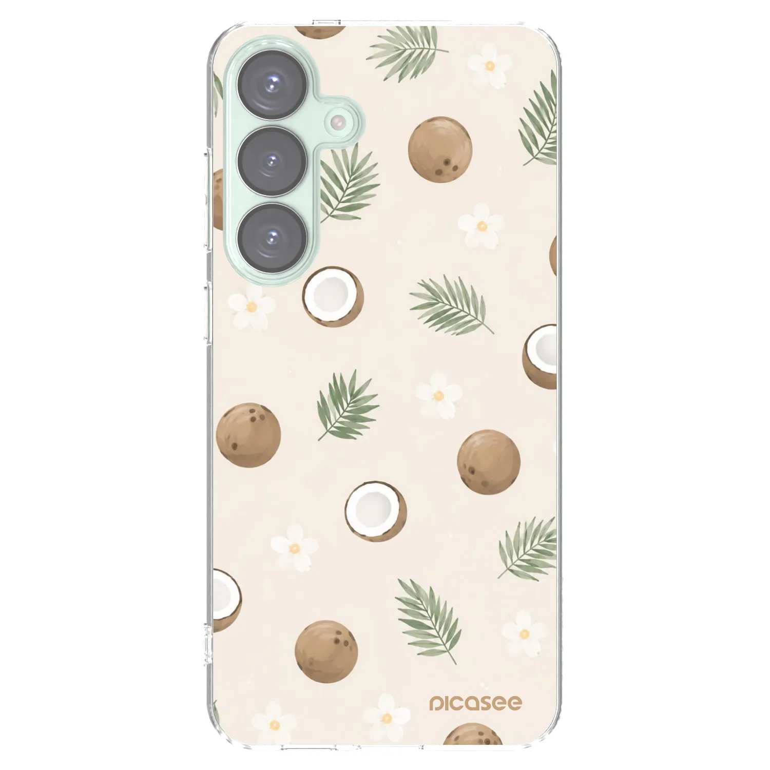 Picasee Samsung Galaxy S25+ 5G Hülle - Transparentes Silikon - Coconut Breeze