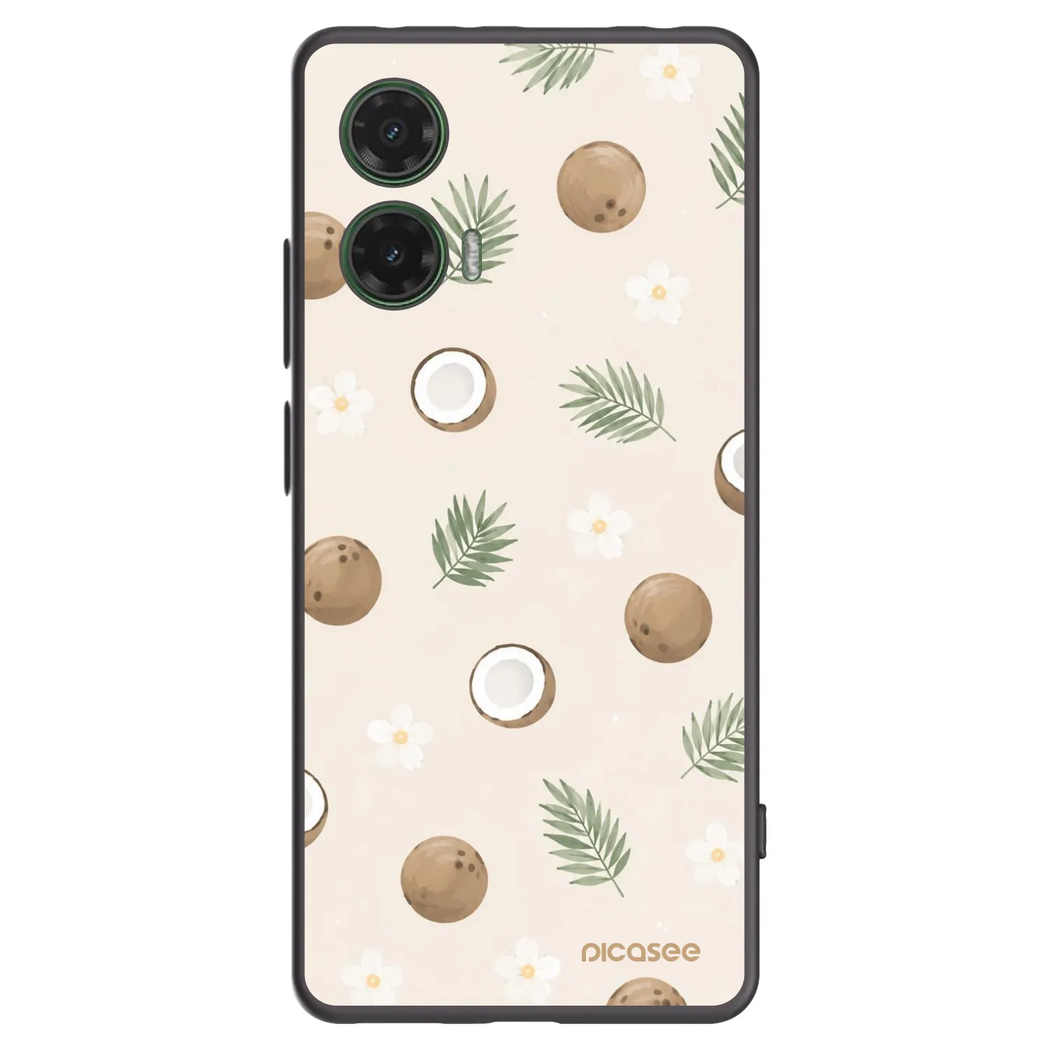 Picasee Motorola Moto G35 5G Hülle - Schwarzes Silikon - Coconut Breeze