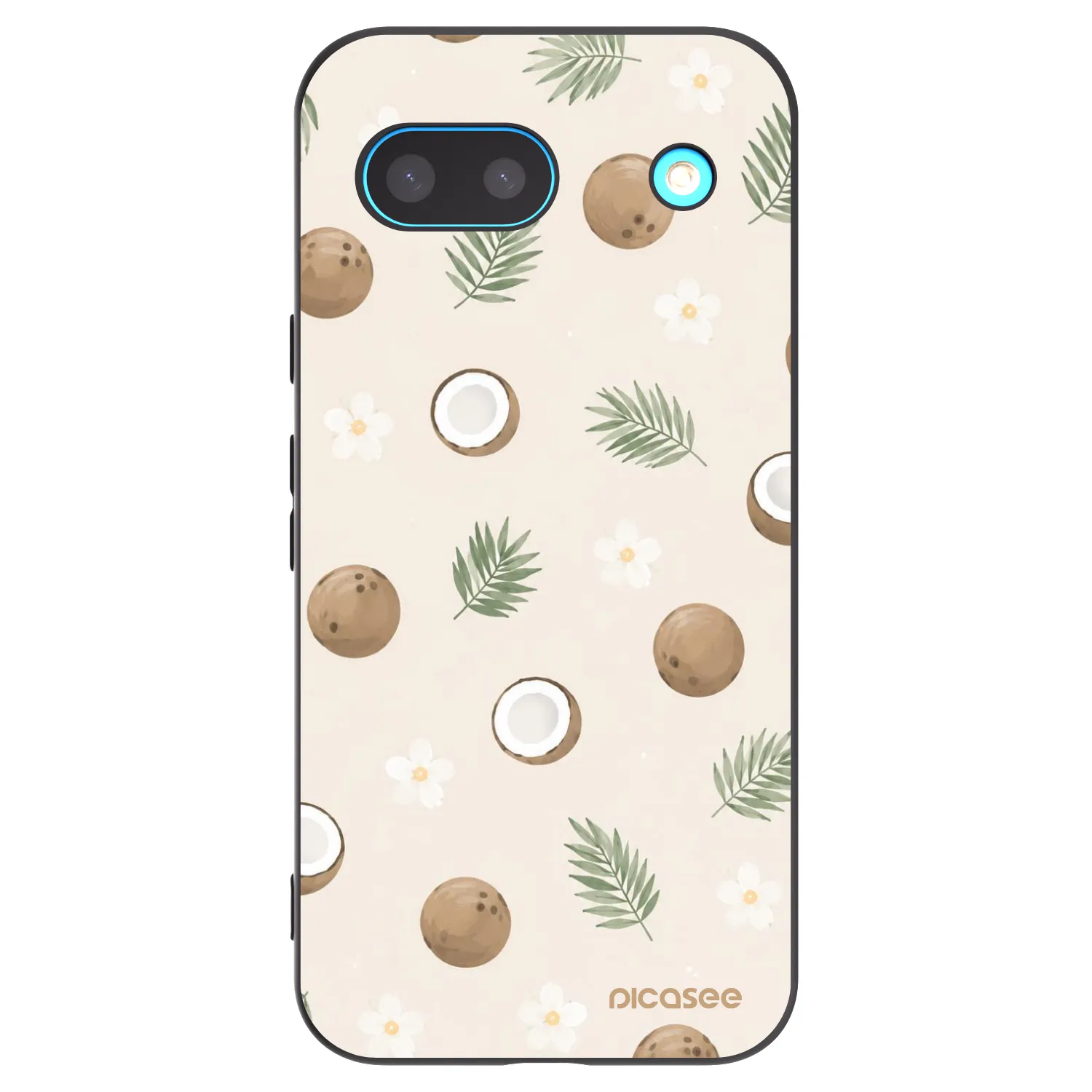 Picasee Google Pixel 8a Hülle - Schwarzes Silikon - Coconut Breeze