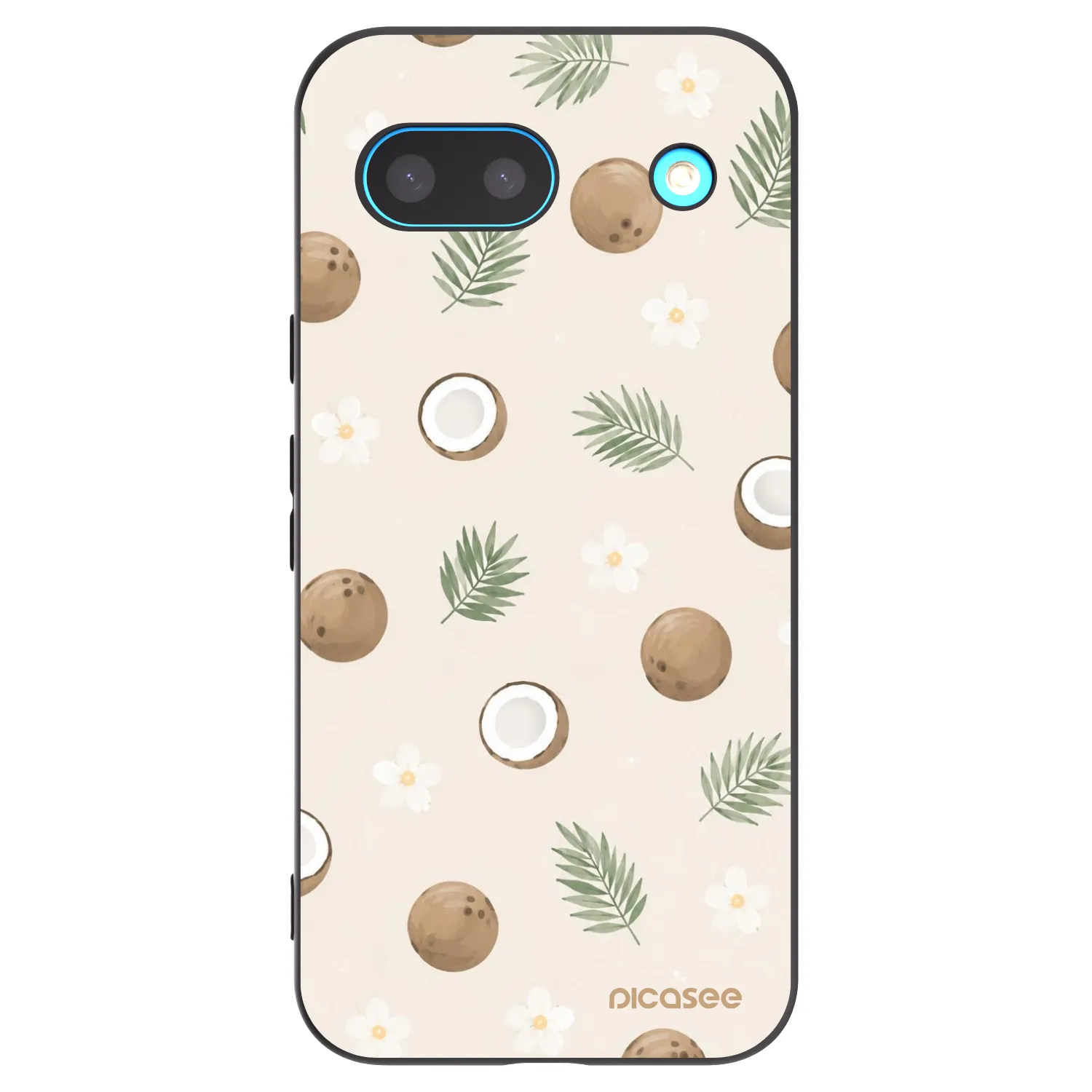 Picasee Google Pixel 8 Hülle - Schwarzes Silikon - Coconut Breeze