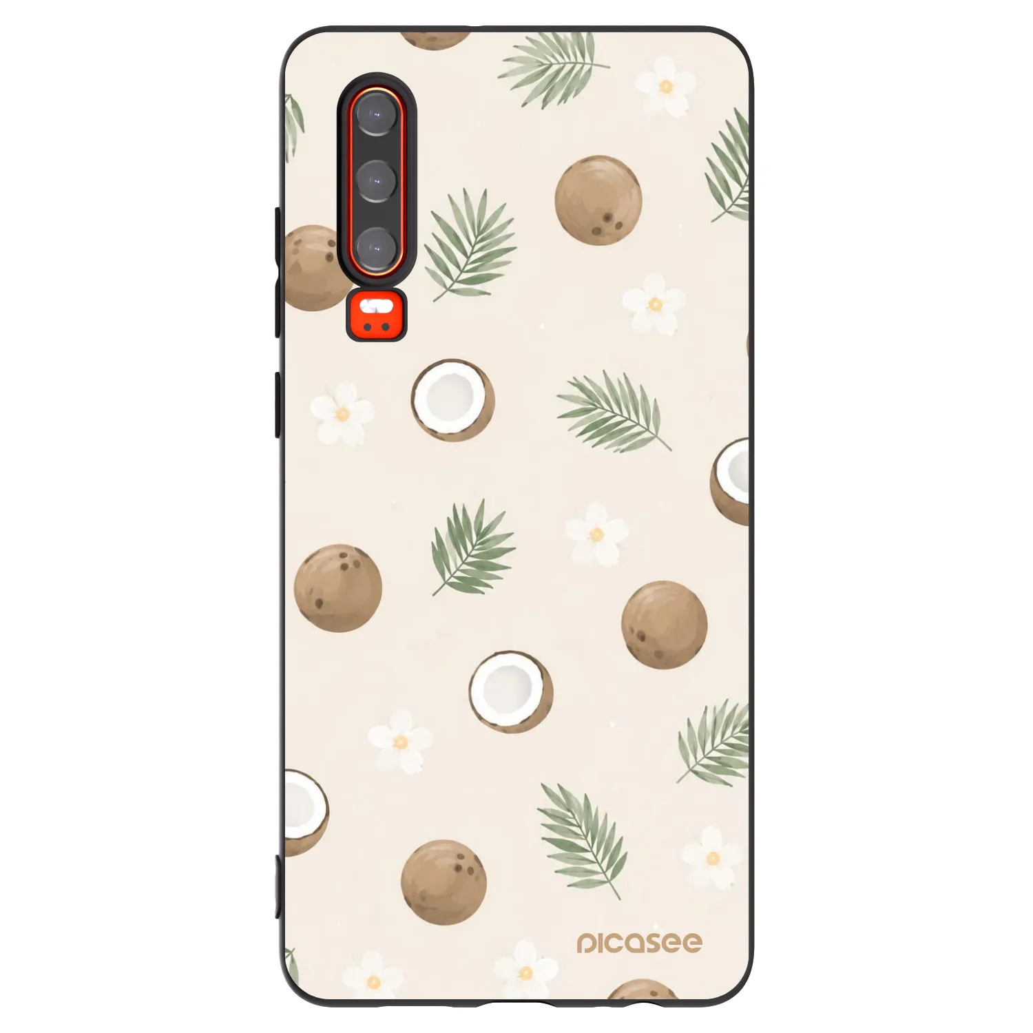 Picasee Huawei P30 Hülle - Schwarzes Silikon - Coconut Breeze
