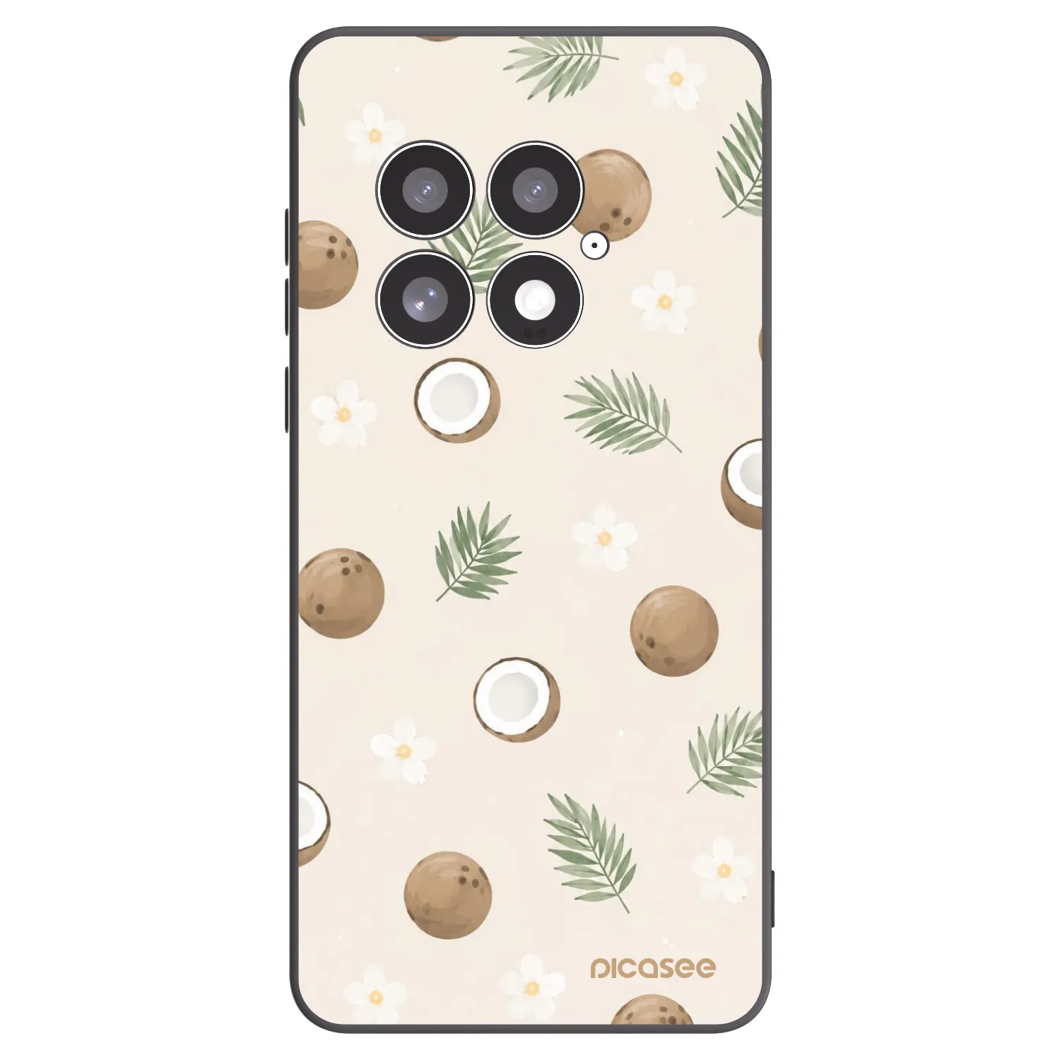 Picasee OnePlus 13 5G Hülle - Schwarzes Silikon - Coconut Breeze