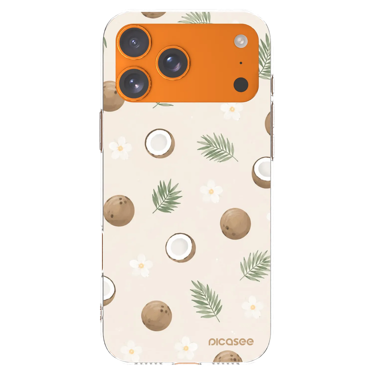 Picasee Apple iPhone 17 Pro Max Hülle - Transparentes Silikon - Coconut Breeze