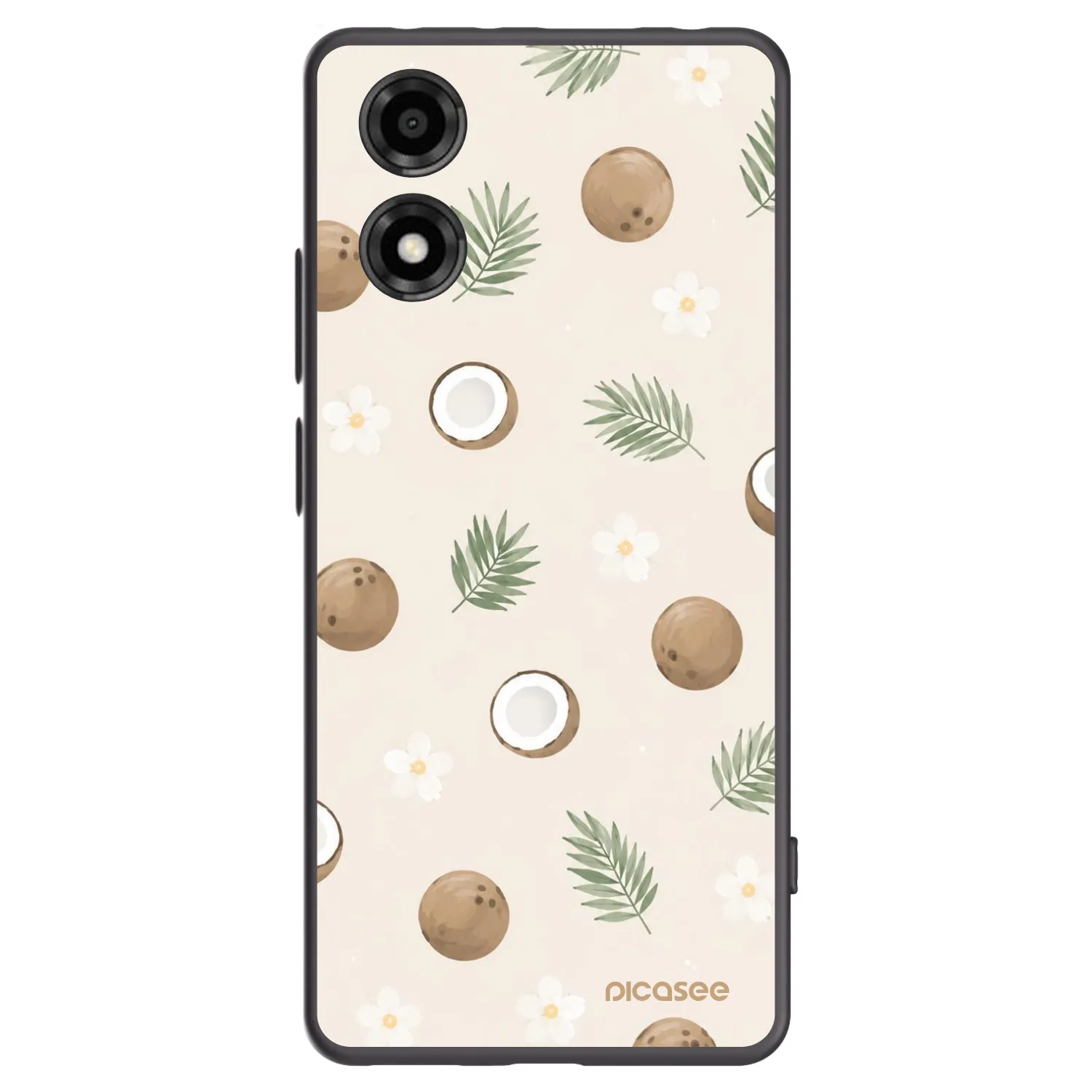Picasee Motorola Moto E14 Hülle - Schwarzes Silikon - Coconut Breeze