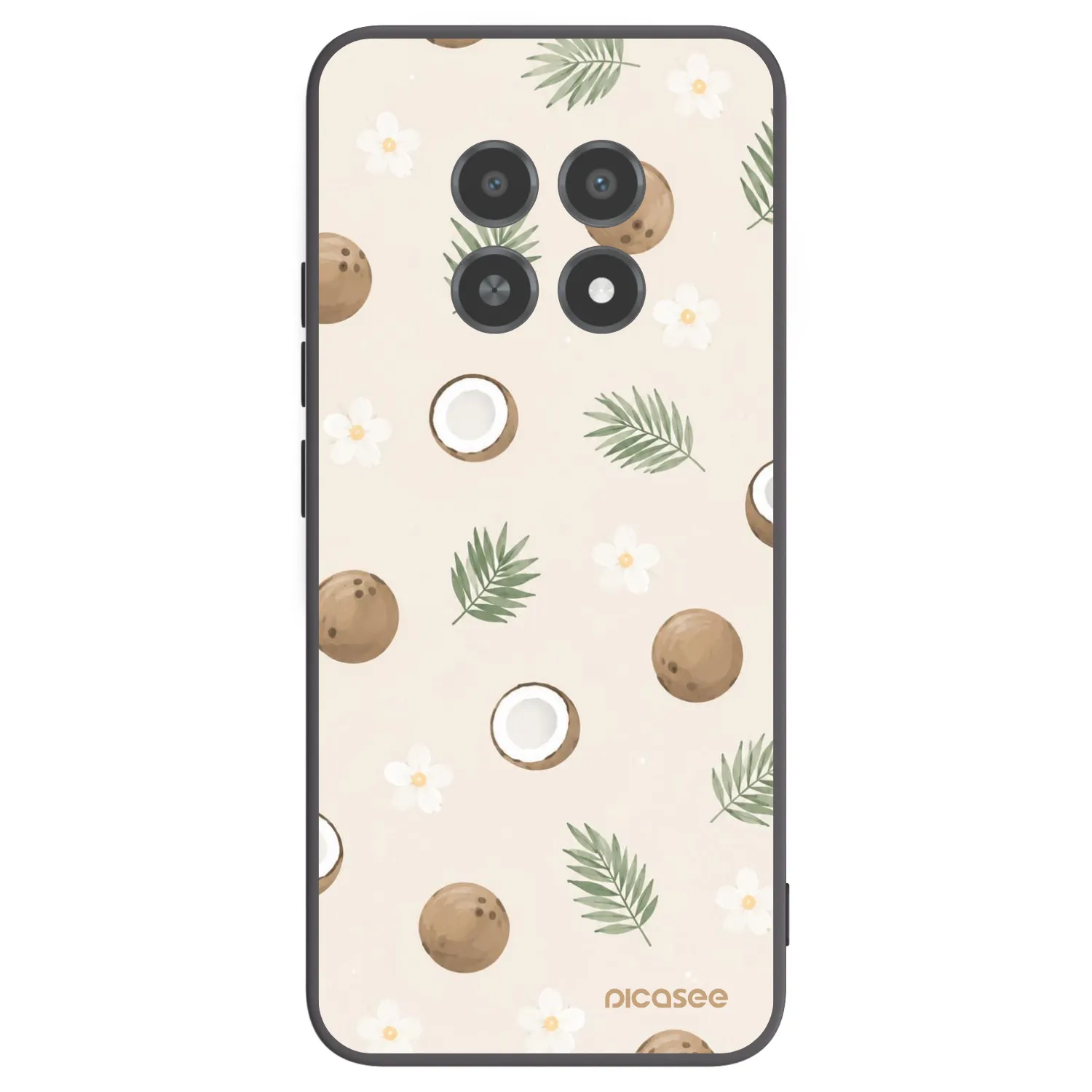 Picasee Realme 12X Hülle - Schwarzes Silikon - Coconut Breeze