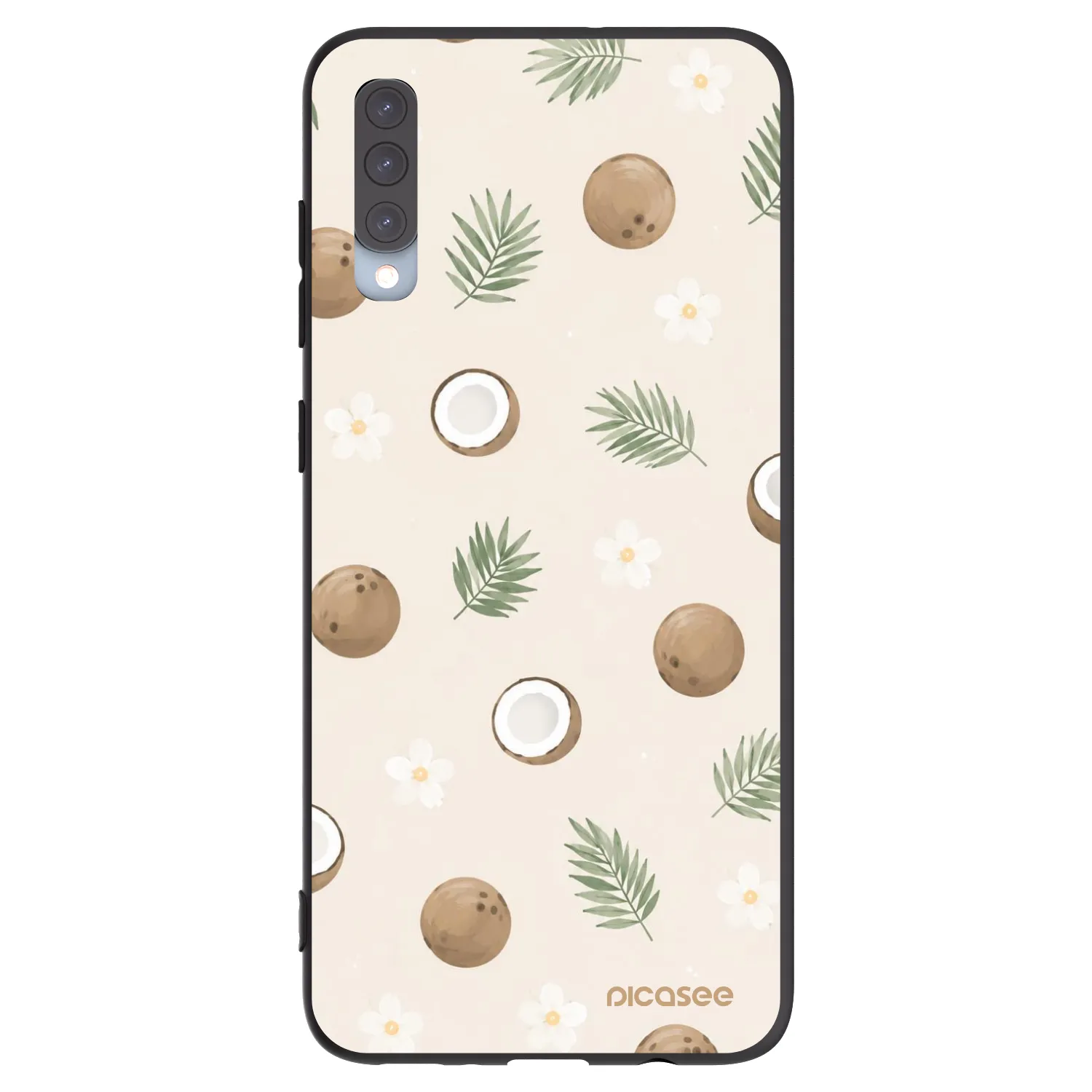 Picasee Samsung Galaxy A70 A705F Hülle - Schwarzes Silikon - Coconut Breeze