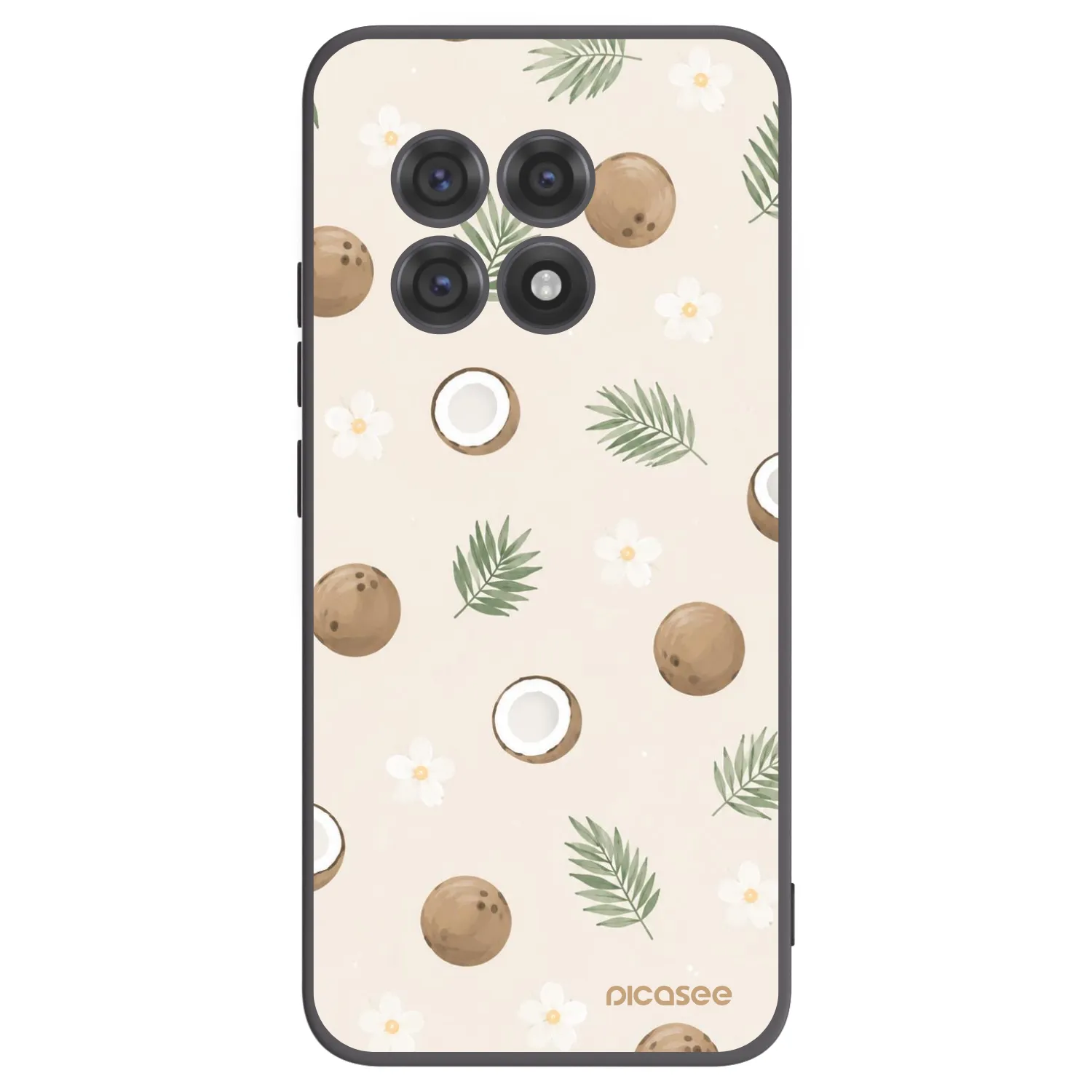 Picasee OnePlus 13R 5G Hülle - Schwarzes Silikon - Coconut Breeze