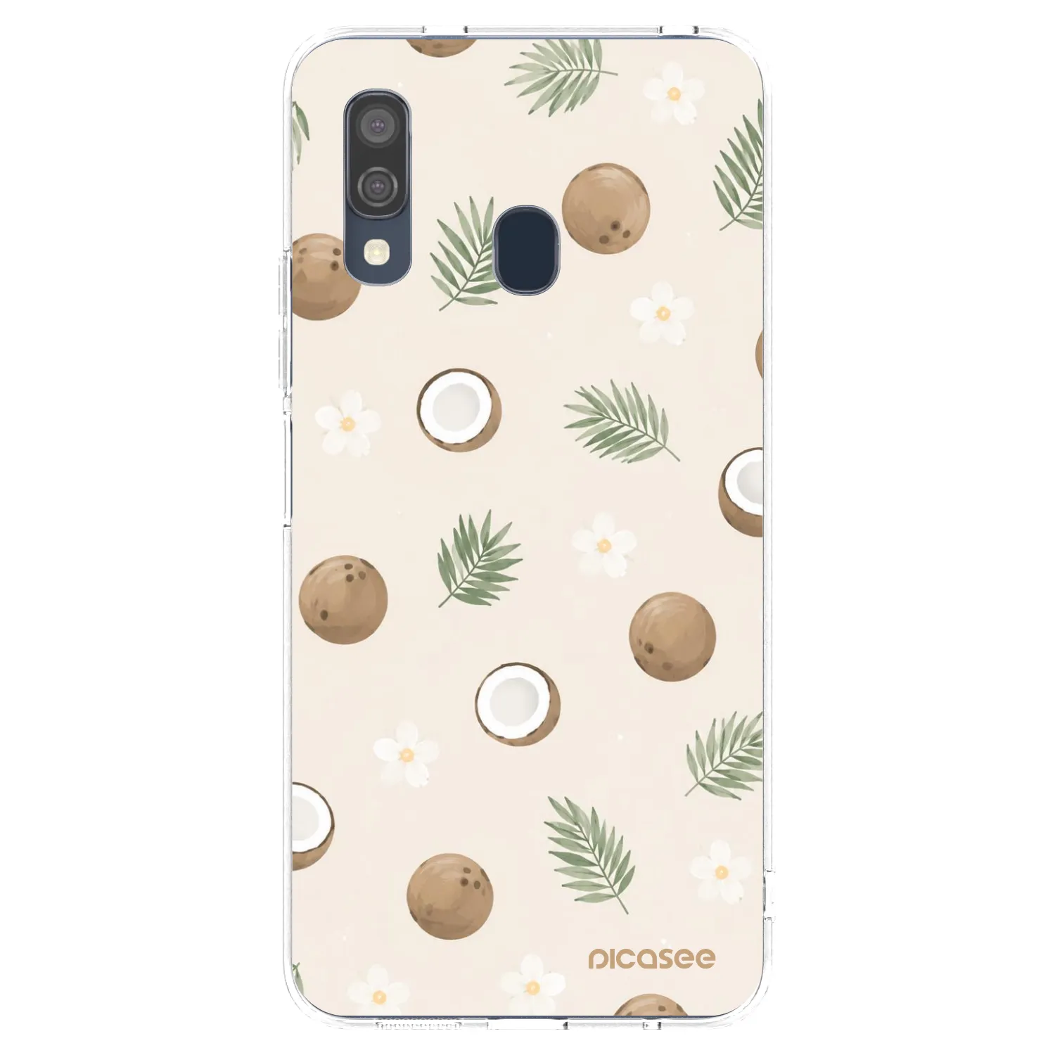 Picasee Samsung Galaxy A40 A405F Hülle - Transparentes Silikon - Coconut Breeze