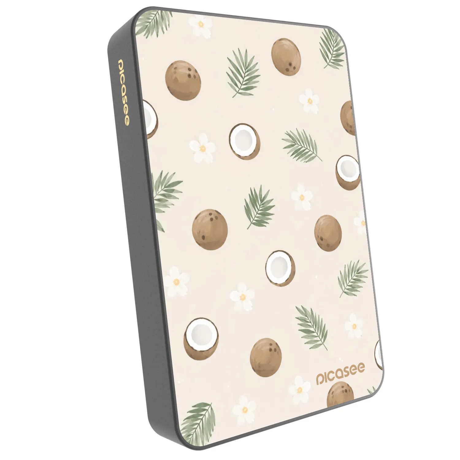 Picasee Powerbank mit MagSafe 10 000 mAh Grau - Coconut Breeze