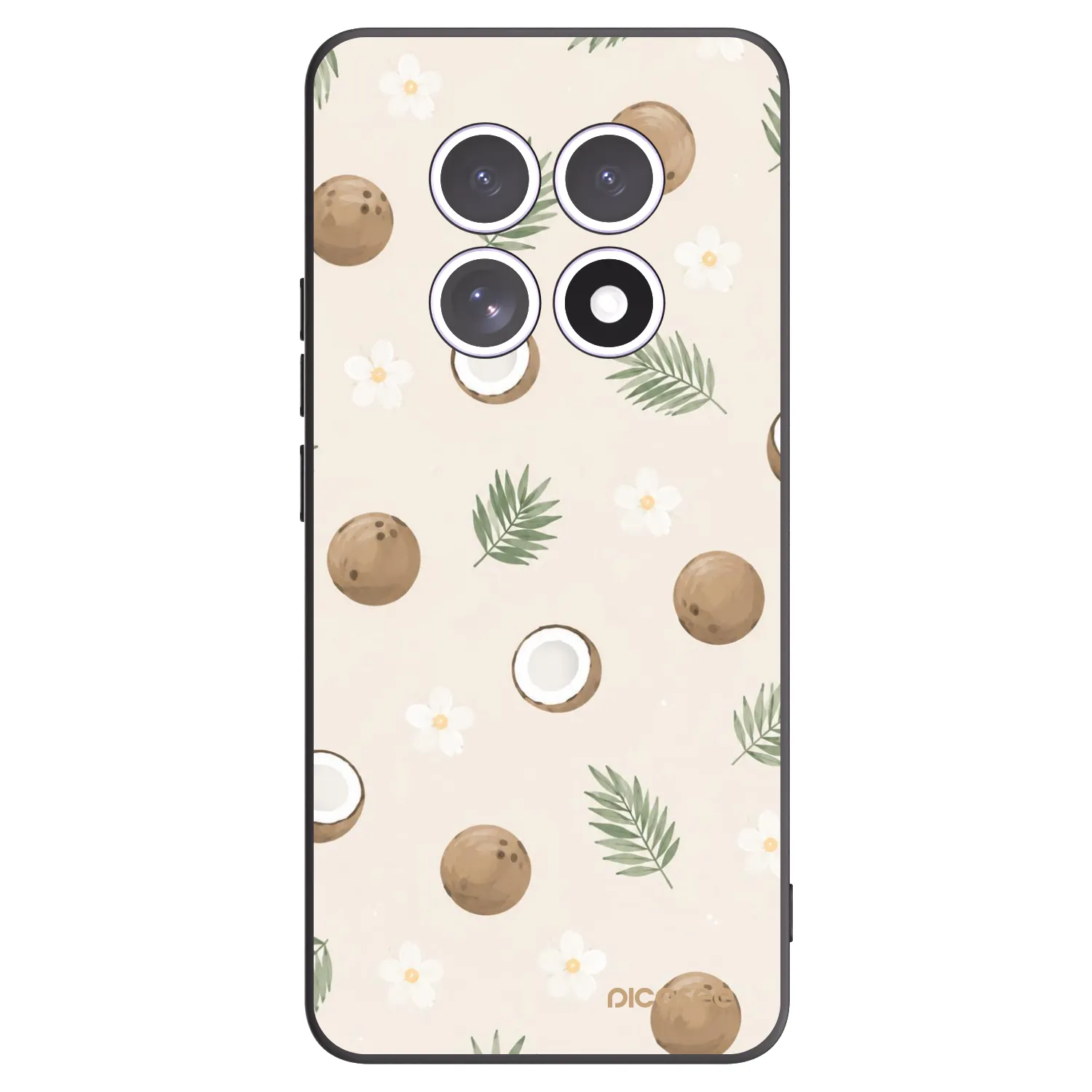 Picasee Xiaomi Redmi Note 15 5G Hülle - Schwarzes Silikon - Coconut Breeze