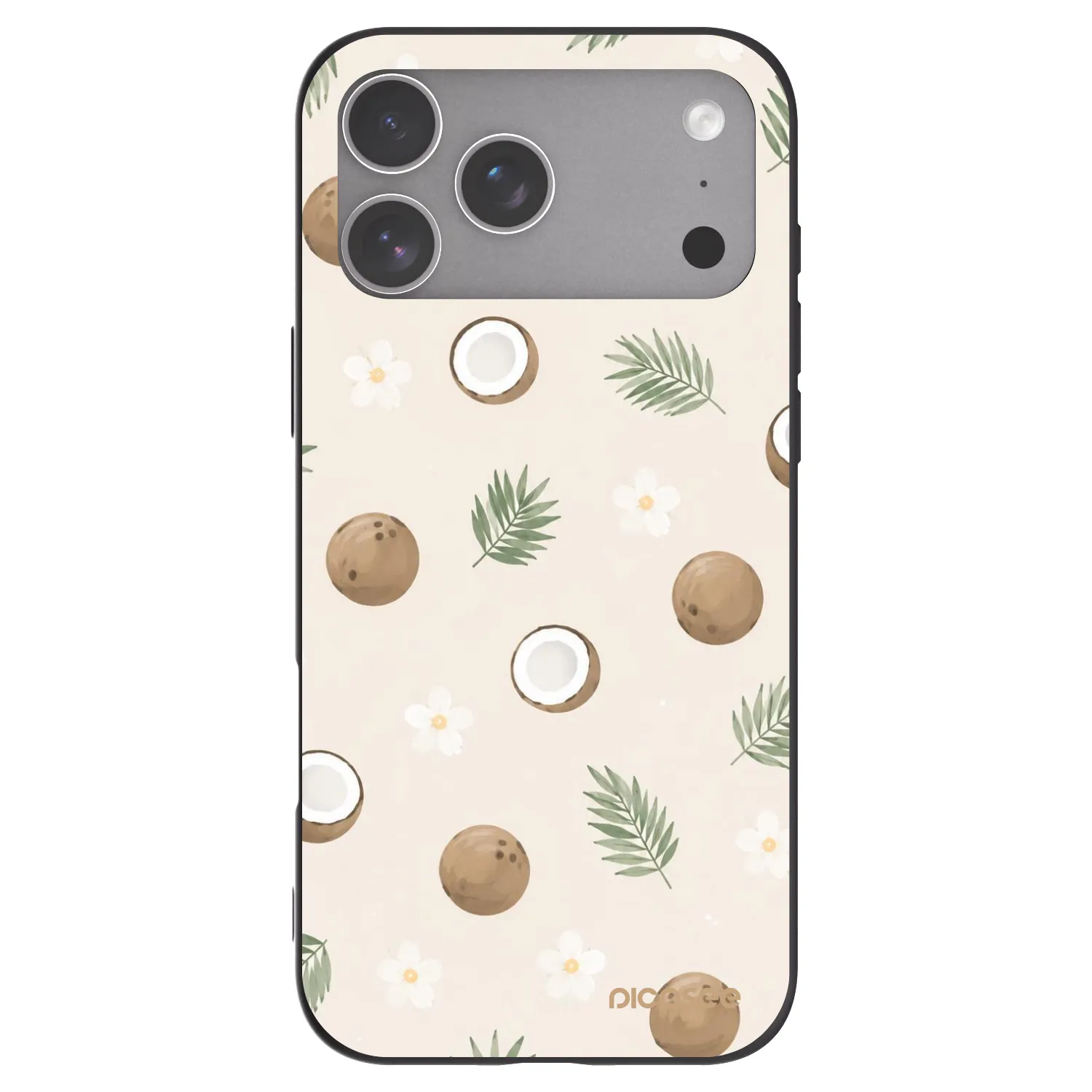 Picasee Apple iPhone 18 Pro Max Hülle - Schwarzes Silikon - Coconut Breeze