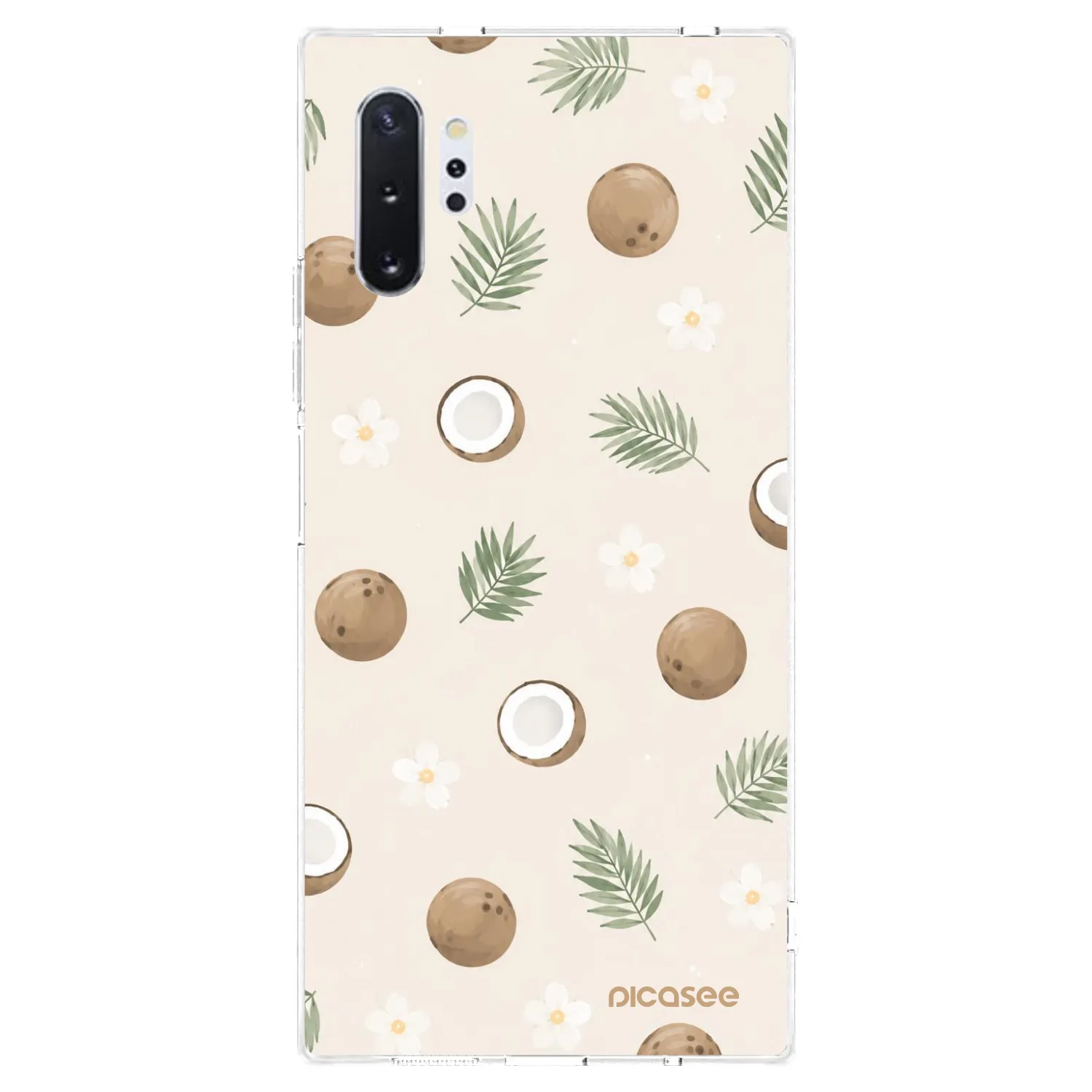 Picasee Samsung Galaxy Note 10+ N975F Hülle - Transparentes Silikon - Coconut Breeze