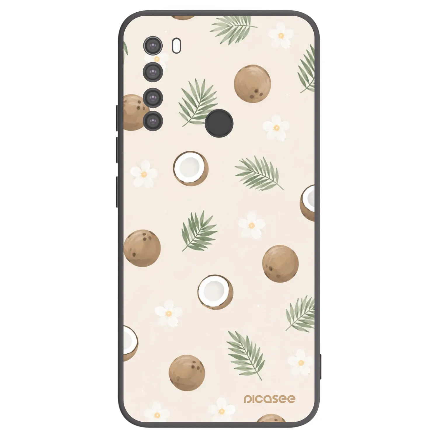 Picasee Xiaomi Redmi Note 8 Hülle - Schwarzes Silikon - Coconut Breeze