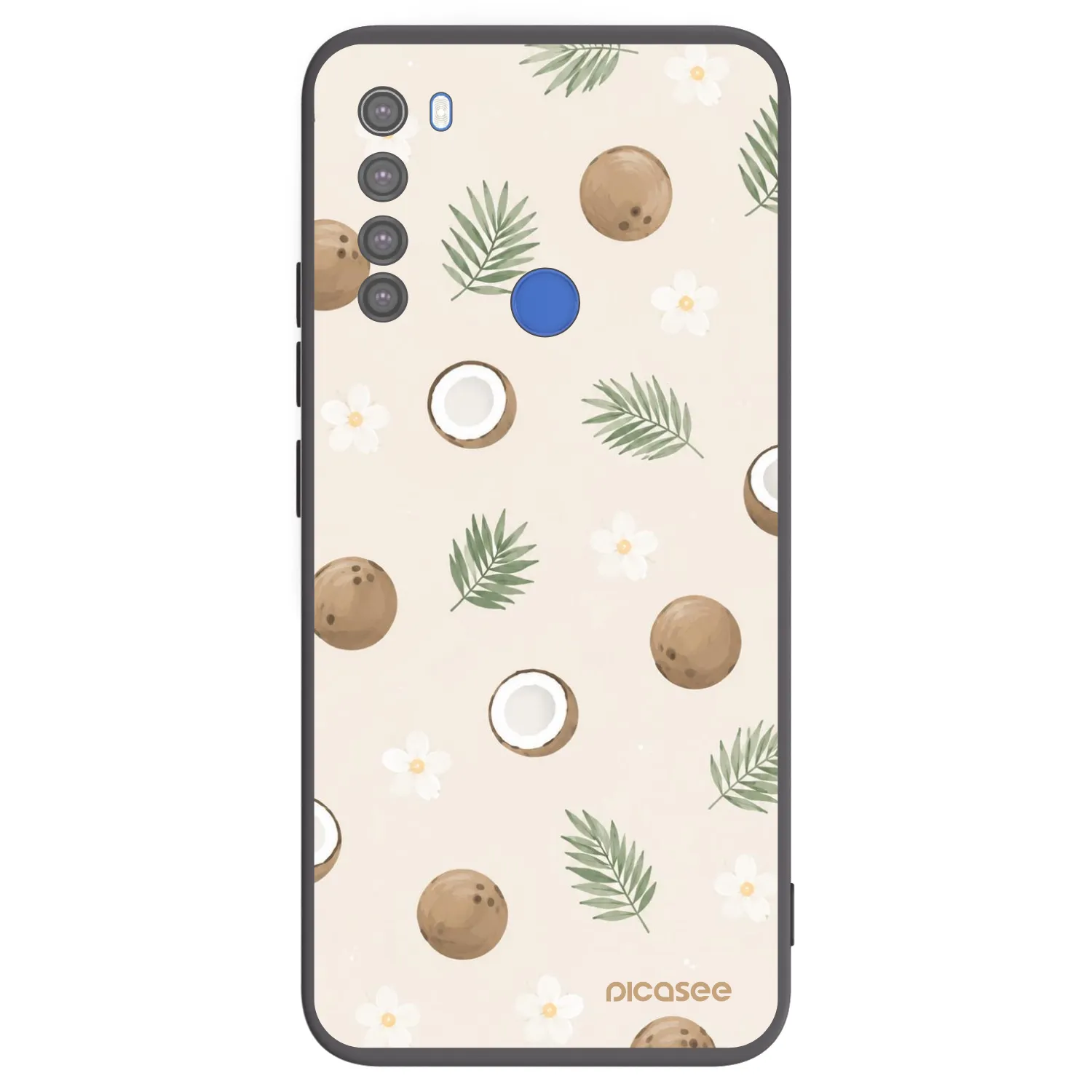 Picasee Xiaomi Redmi Note 8T Hülle - Schwarzes Silikon - Coconut Breeze