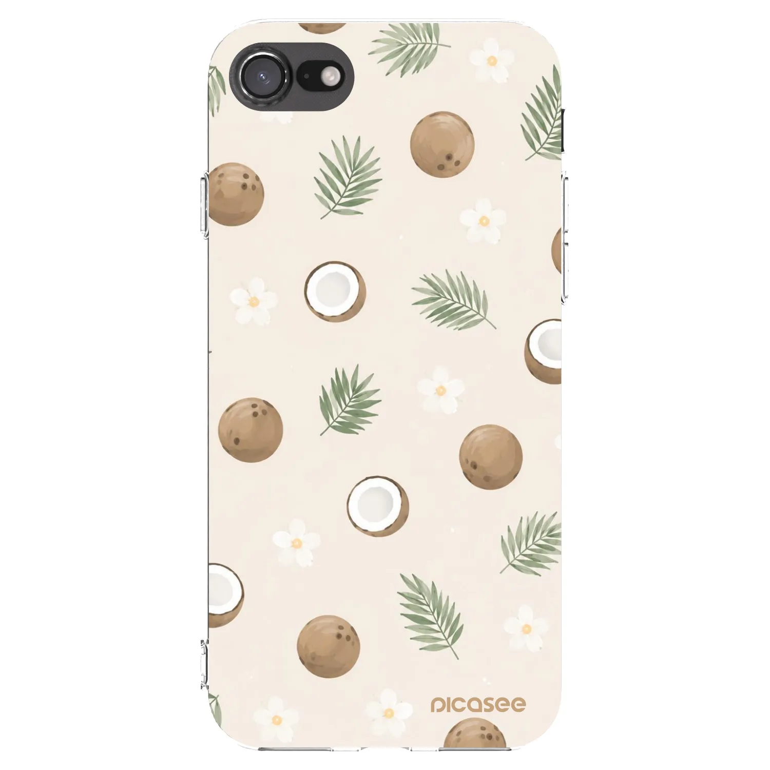 Picasee Apple iPhone SE 2020 Hülle - Transparentes Silikon - Coconut Breeze