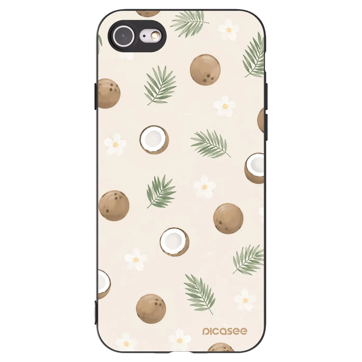 Picasee Apple iPhone SE 2020 Hülle - Schwarzes Silikon - Coconut Breeze