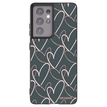 Picasee Samsung Galaxy S21 Ultra 5G G998B Hülle - Schwarzes Silikon - Viel Liebe