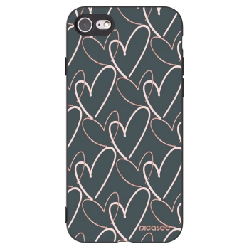 Picasee Apple iPhone SE 2022 Hülle - Schwarzes Silikon - Viel Liebe