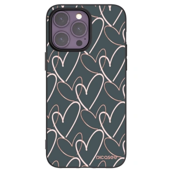 Picasee Apple iPhone 14 Pro Max Hülle - Schwarzes Silikon - Viel Liebe
