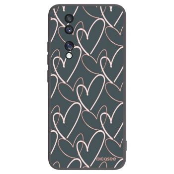 Picasee Honor 70 Hülle - Schwarzes Silikon - Viel Liebe
