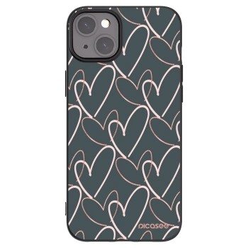 Picasee Apple iPhone 15 Plus Hülle - Schwarzes Silikon - Viel Liebe