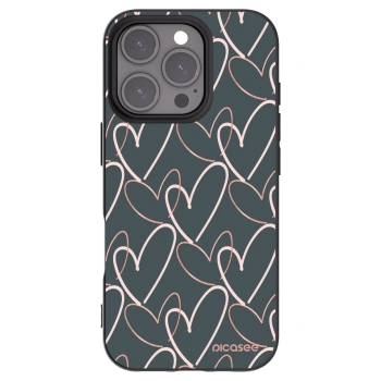 Picasee Apple iPhone 16 Pro Hülle - Schwarzes Silikon - Viel Liebe