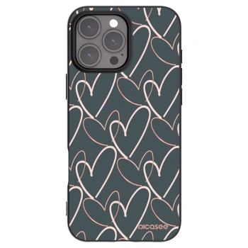 Picasee Apple iPhone 16 Pro Max Hülle - Schwarzes Silikon - Viel Liebe