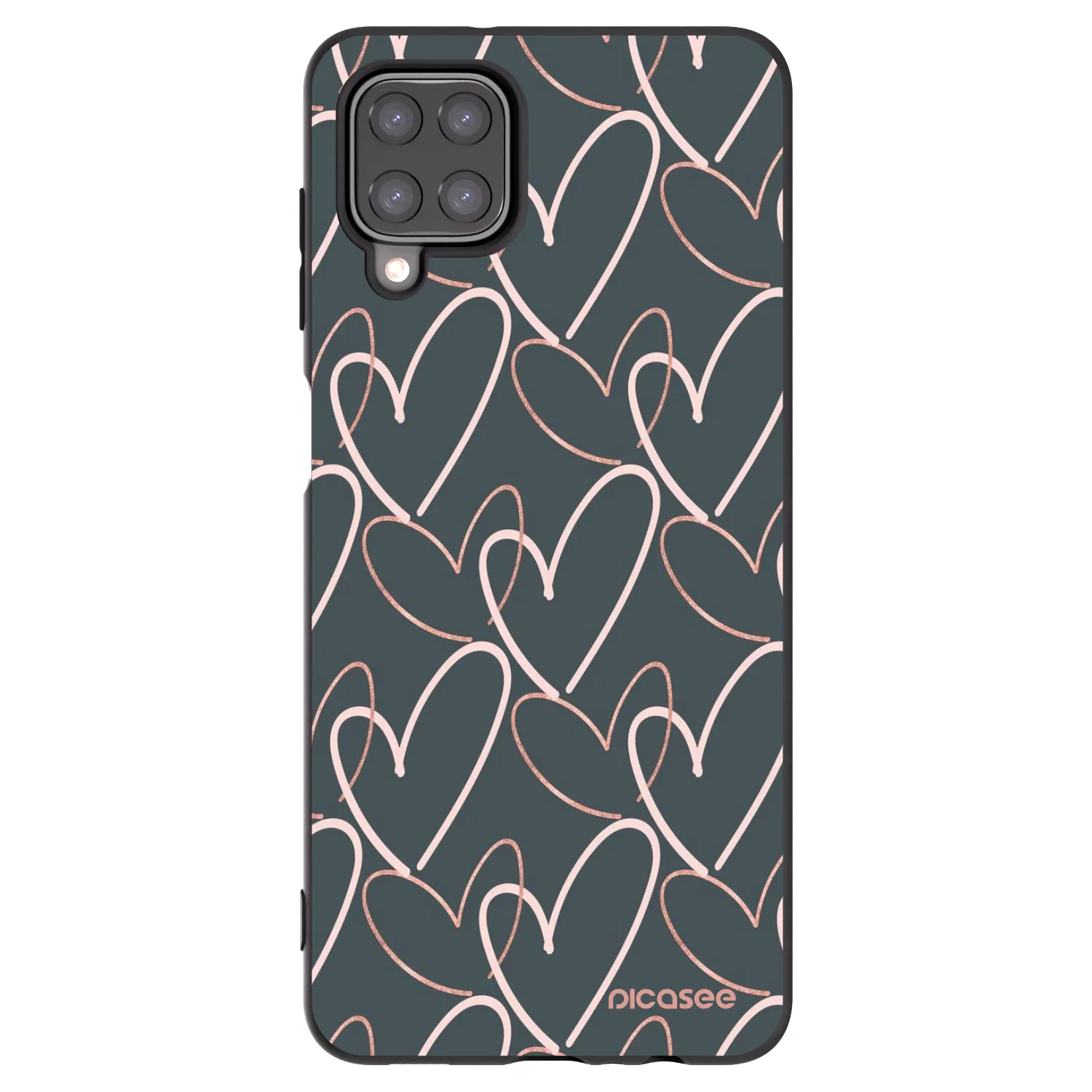Picasee Samsung Galaxy A12 A125F Hülle - Schwarzes Silikon - Viel Liebe