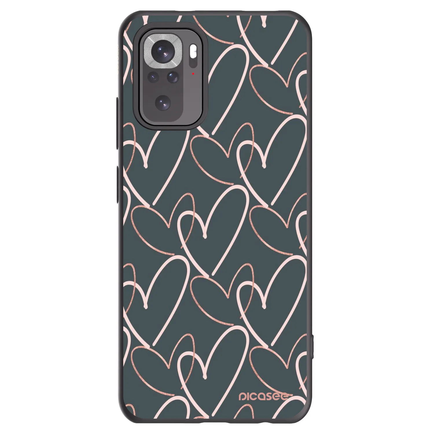 Picasee Xiaomi Redmi Note 10S Hülle - Schwarzes Silikon - Viel Liebe