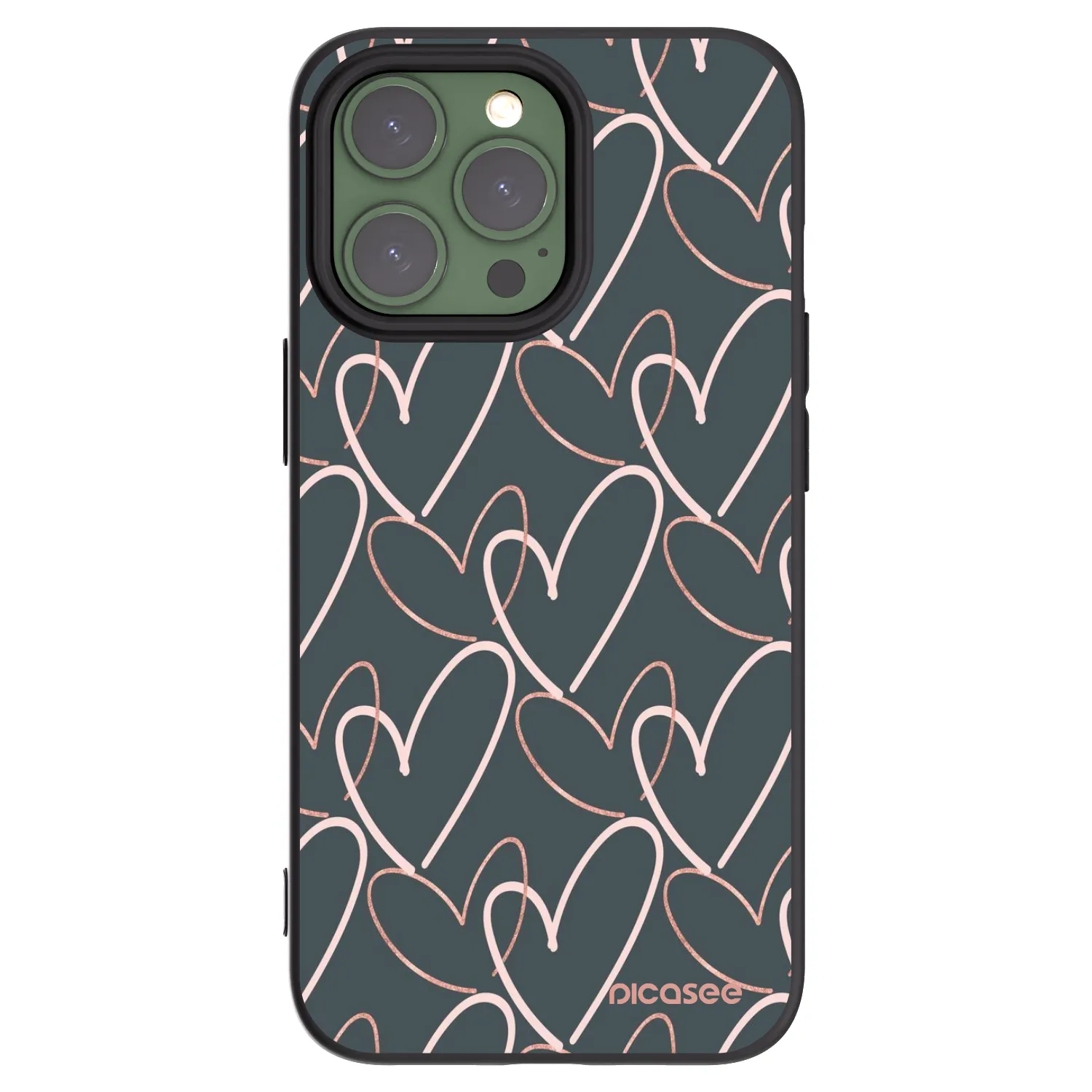 Picasee Apple iPhone 13 Pro Hülle - Schwarzes Silikon - Viel Liebe