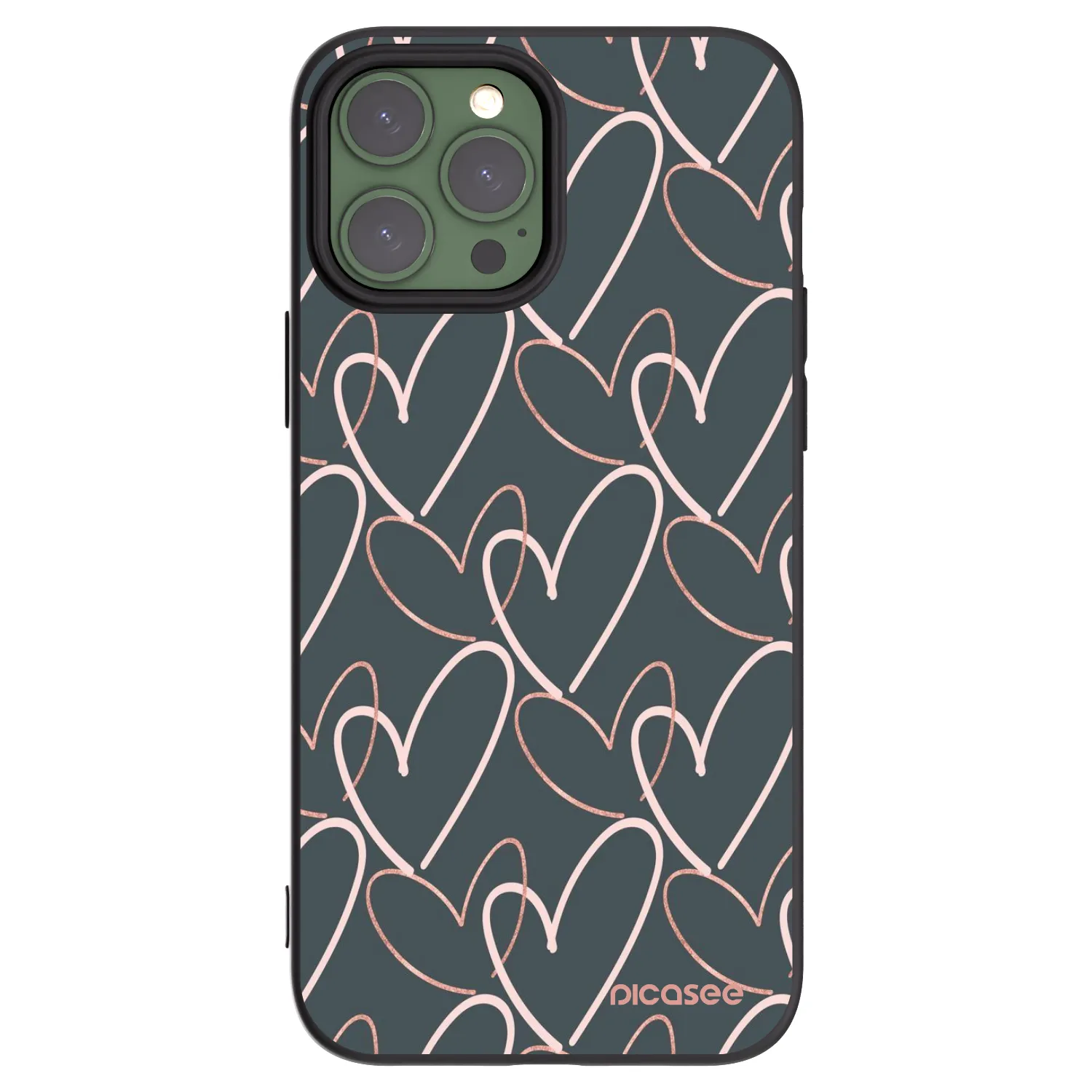 Picasee Apple iPhone 13 Pro Max Hülle - Schwarzes Silikon - Viel Liebe