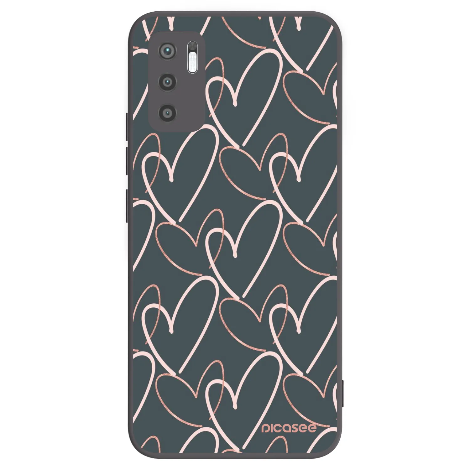 Picasee Xiaomi Redmi Note 10 5G Hülle - Schwarzes Silikon - Viel Liebe
