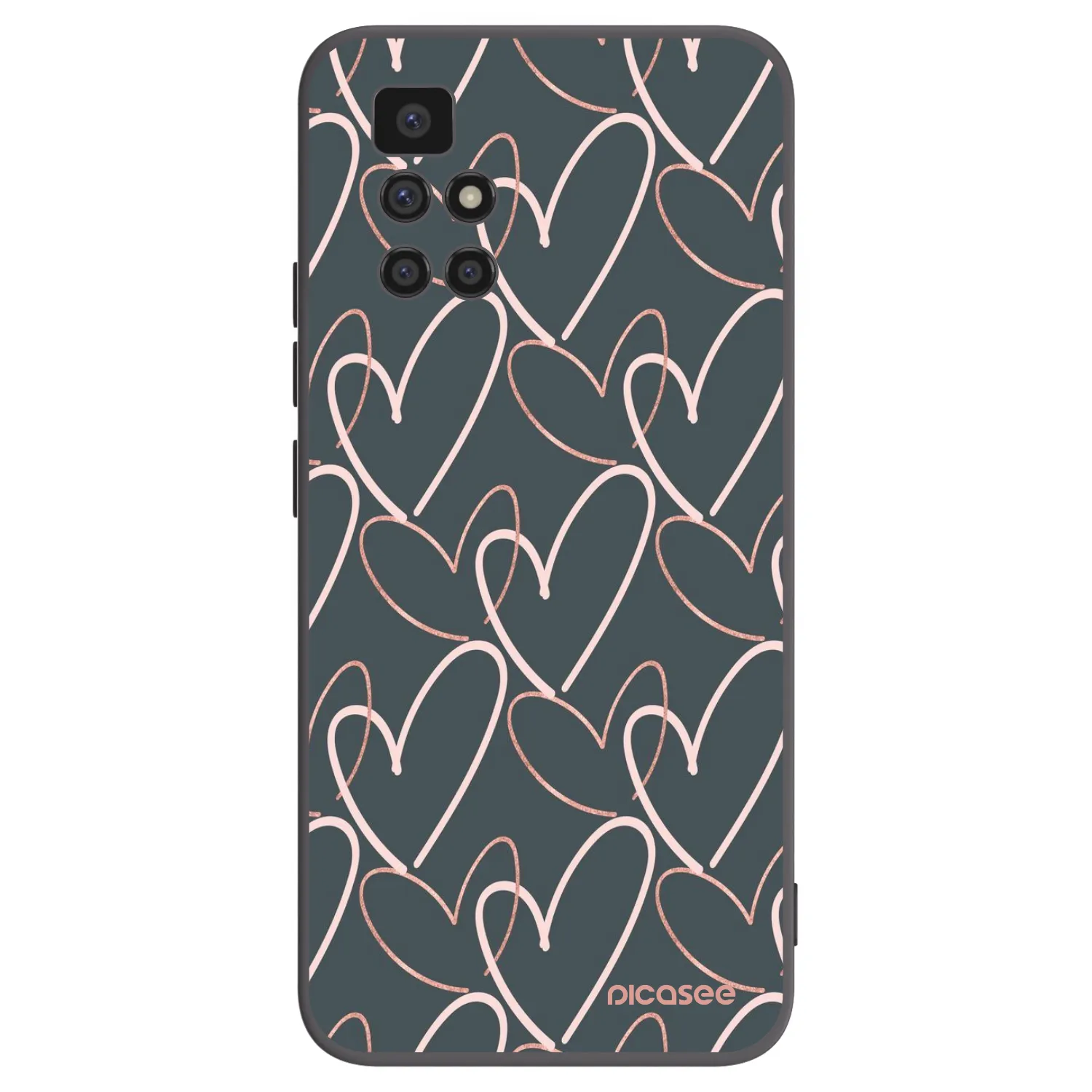 Picasee Xiaomi Redmi 10 Hülle - Schwarzes Silikon - Viel Liebe