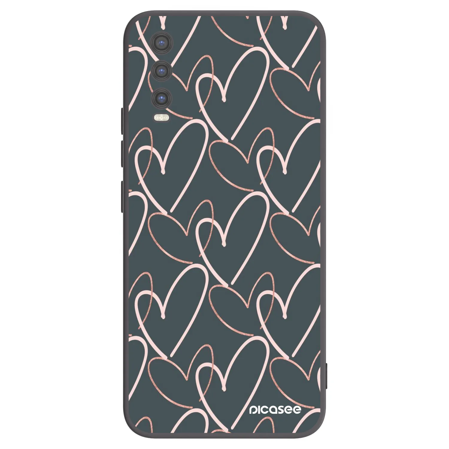 Picasee Vivo Y20s Hülle - Schwarzes Silikon - Viel Liebe