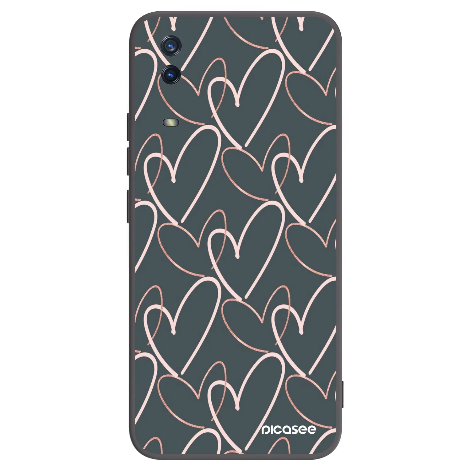 Picasee Vivo Y11s Hülle - Schwarzes Silikon - Viel Liebe